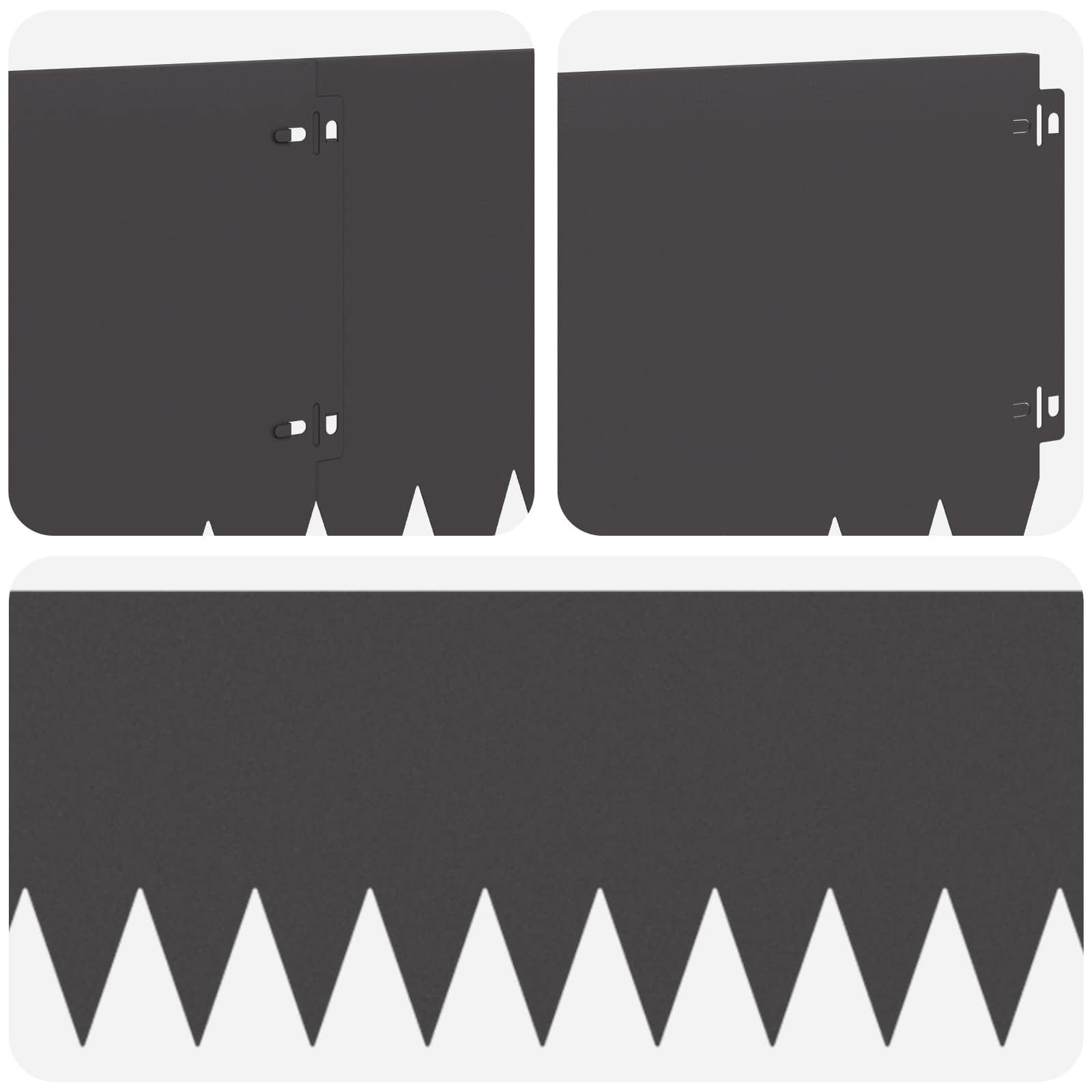 Ograda oko Travnjaka 10 pcs 103 x 25 cm Čelik Crna