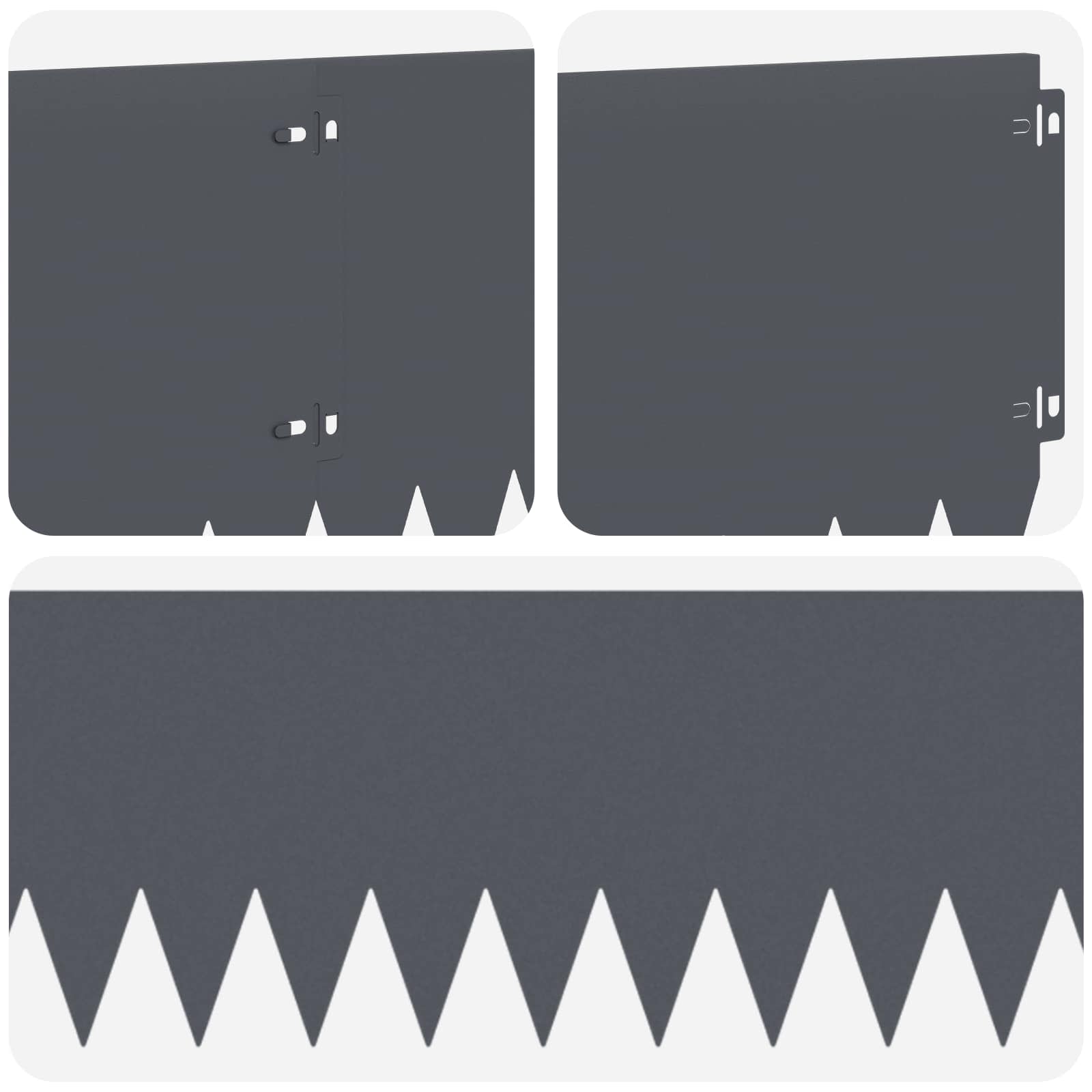 Ograda oko Travnjaka 10 pcs 103 x 25 cm Čelik Antracit