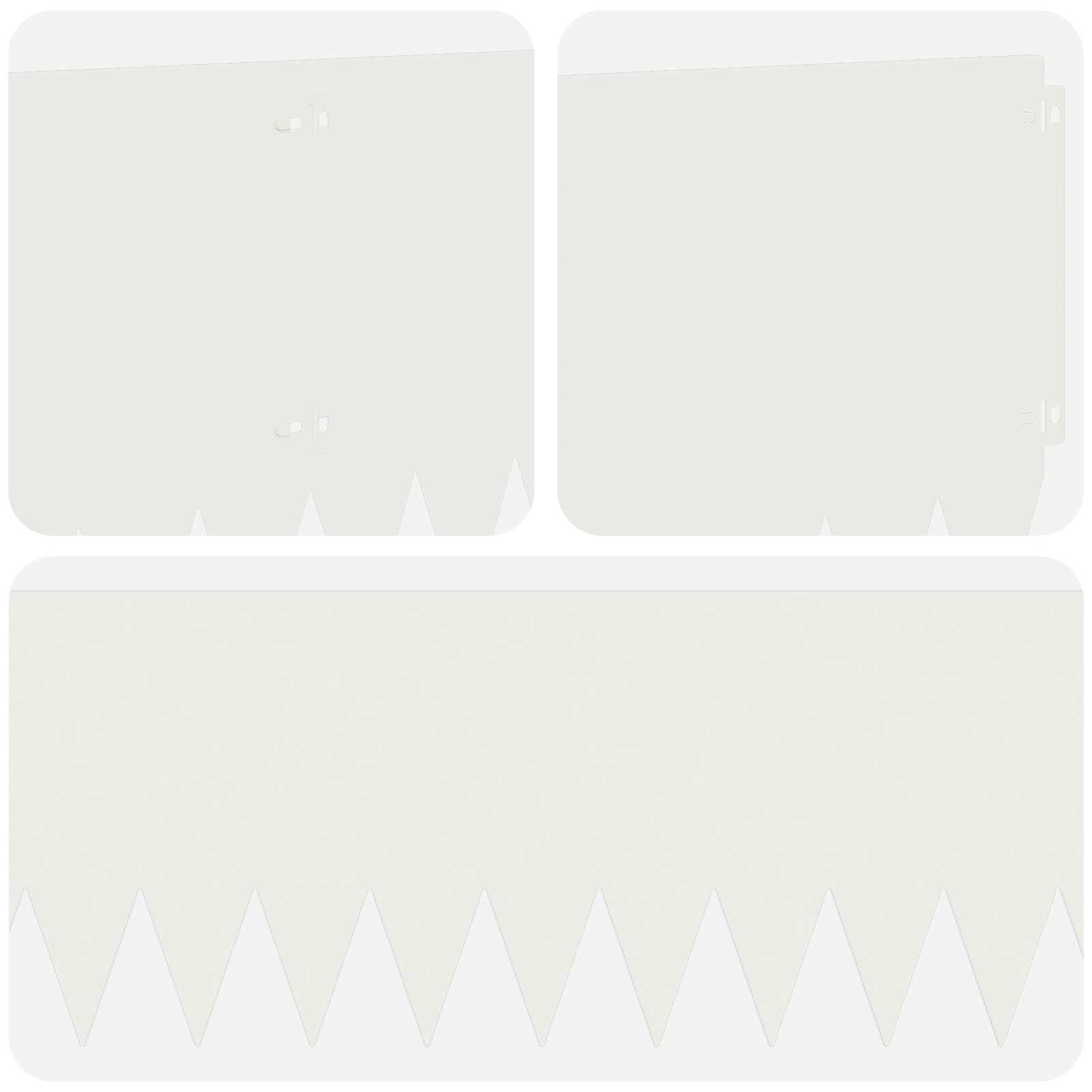 Ograda oko Travnjaka 10 pcs 103 x 30 cm Čelik Bijela