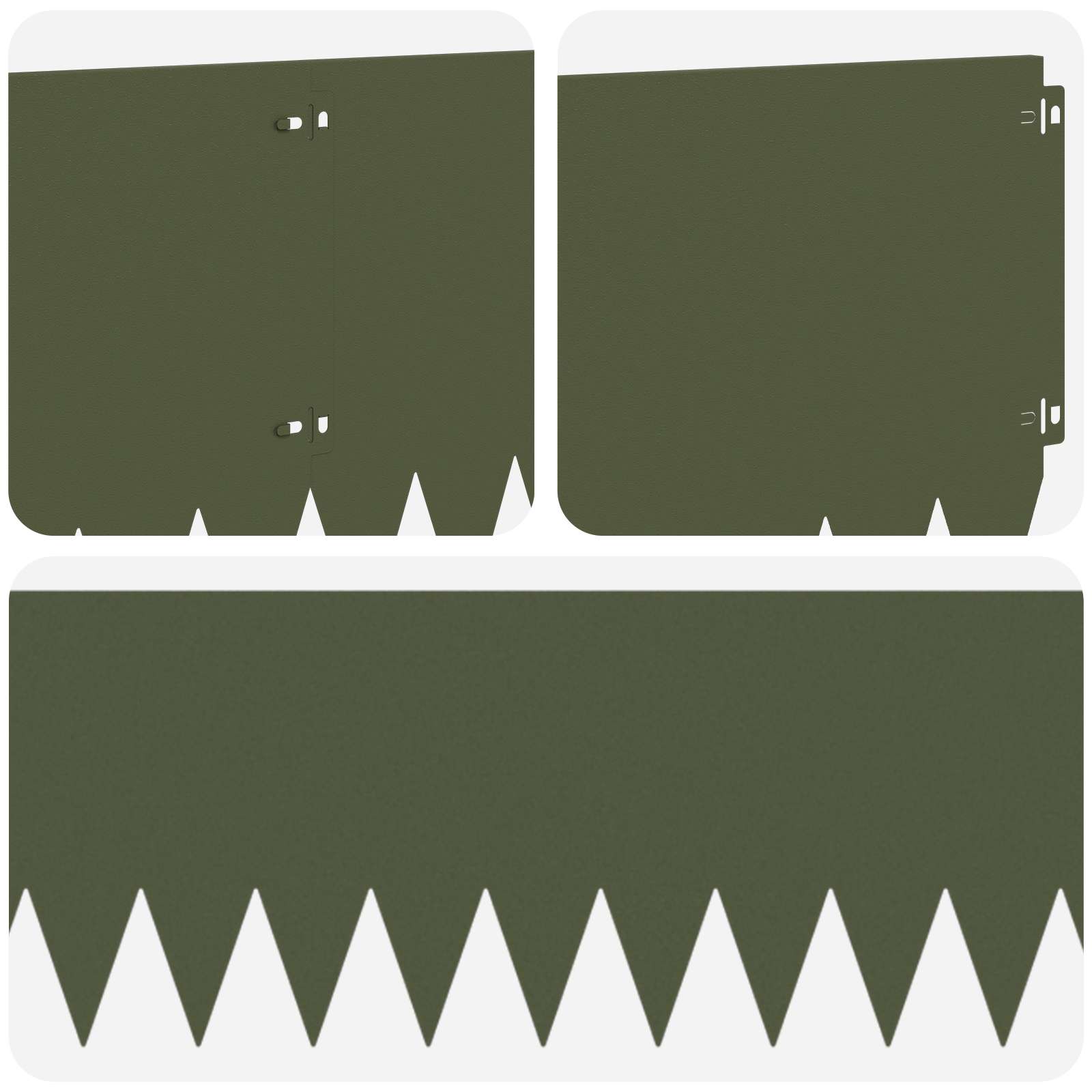 Ograda oko Travnjaka 20 pcs 103 x 30 cm Čelik Maslinastozelena
