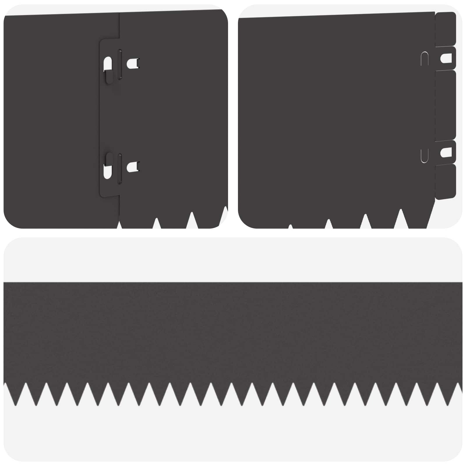 Ograda oko Travnjaka 10 pcs 103 x 15 cm Čelik Crna
