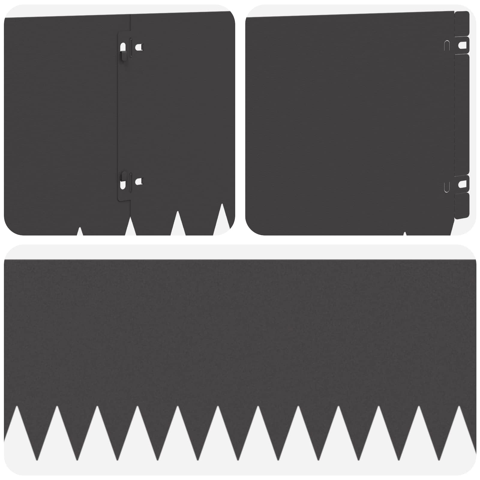Ograda oko Travnjaka 10 pcs 103 x 25 cm Čelik Crna