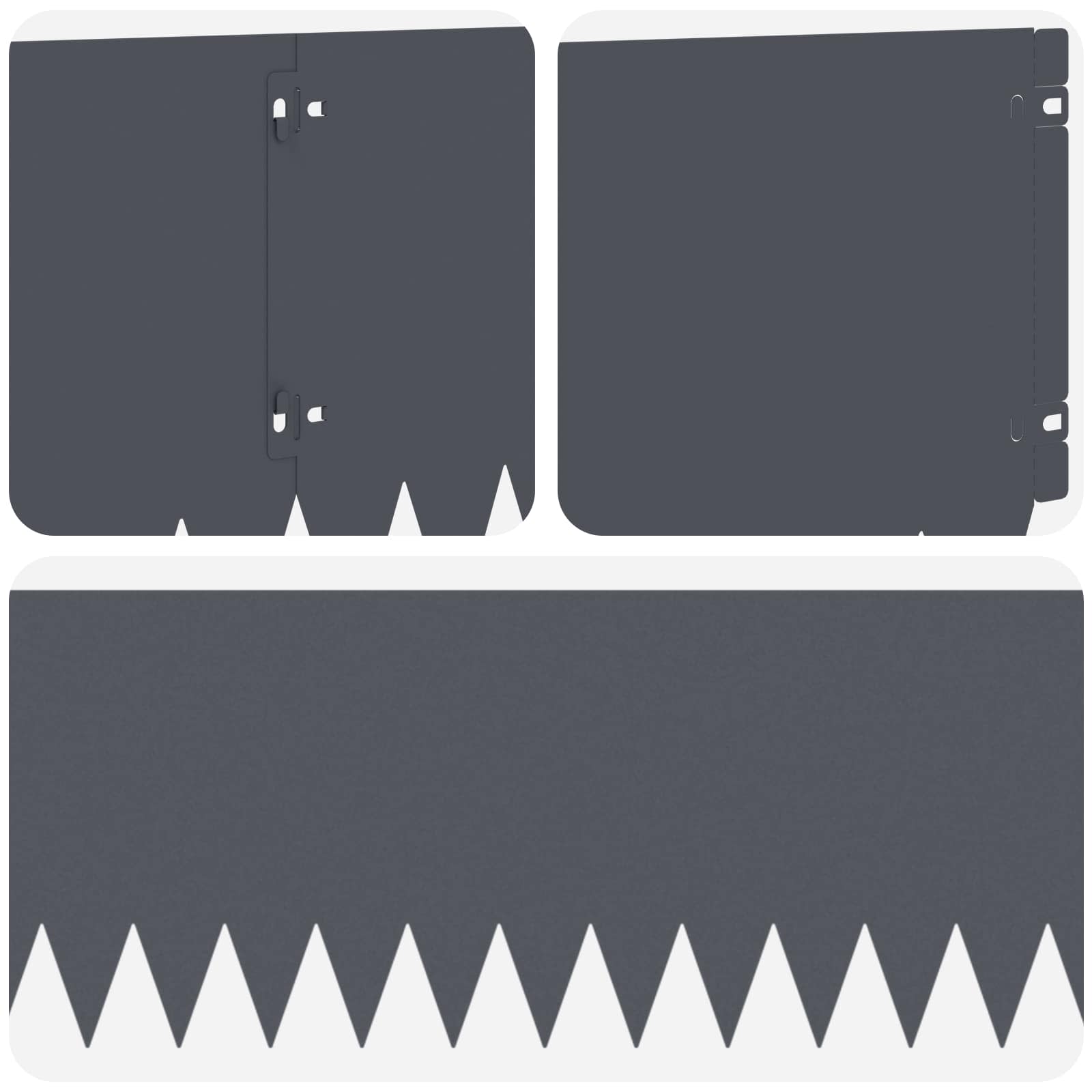 Ograda oko Travnjaka 10 pcs 103 x 25 cm Čelik Antracit