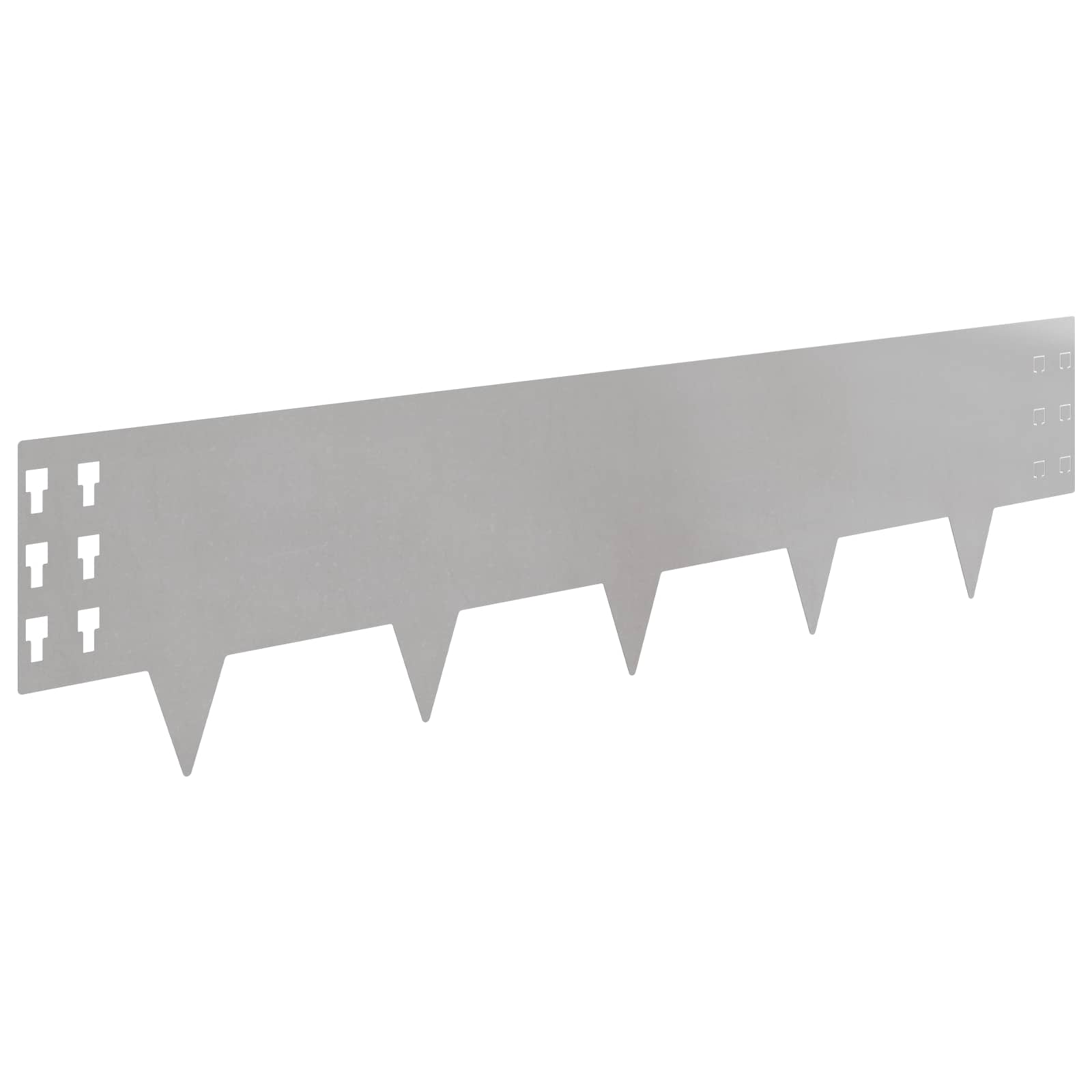 Ograda oko Travnjaka 30 pcs 100 x 25 cm Čelik Srebrna