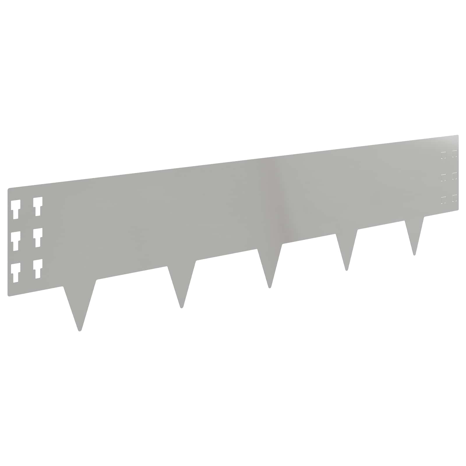 Ograda oko Travnjaka 20 pcs 100 x 25 cm Čelik Srebrna