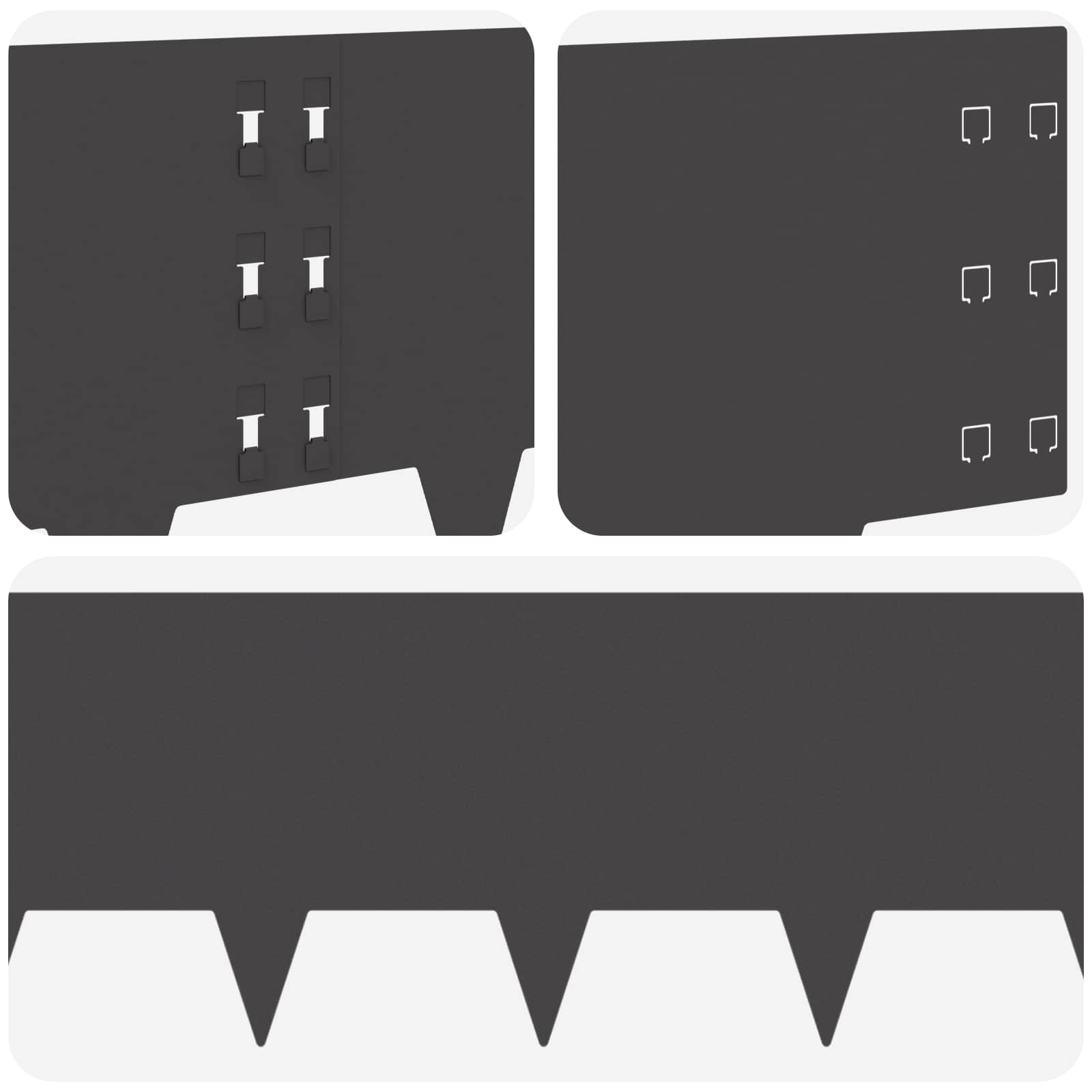 Ograda oko Travnjaka 10 pcs 100 x 30 cm Čelik Crna