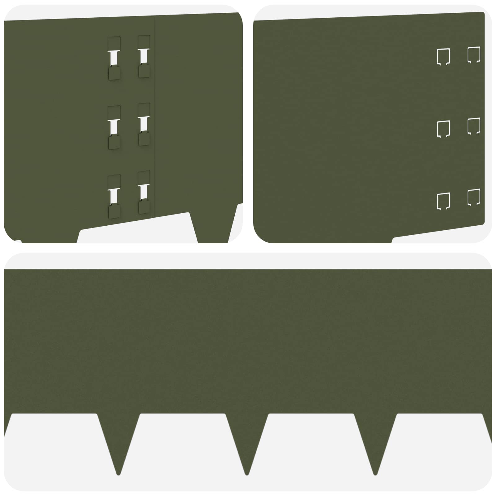 Ograda oko Travnjaka 20 pcs 100 x 30 cm Čelik Maslinastozelena