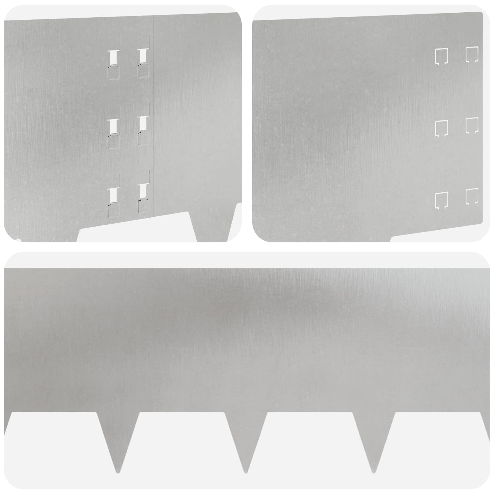 Ograda oko Travnjaka 30 pcs 100 x 30 cm Čelik Srebrna