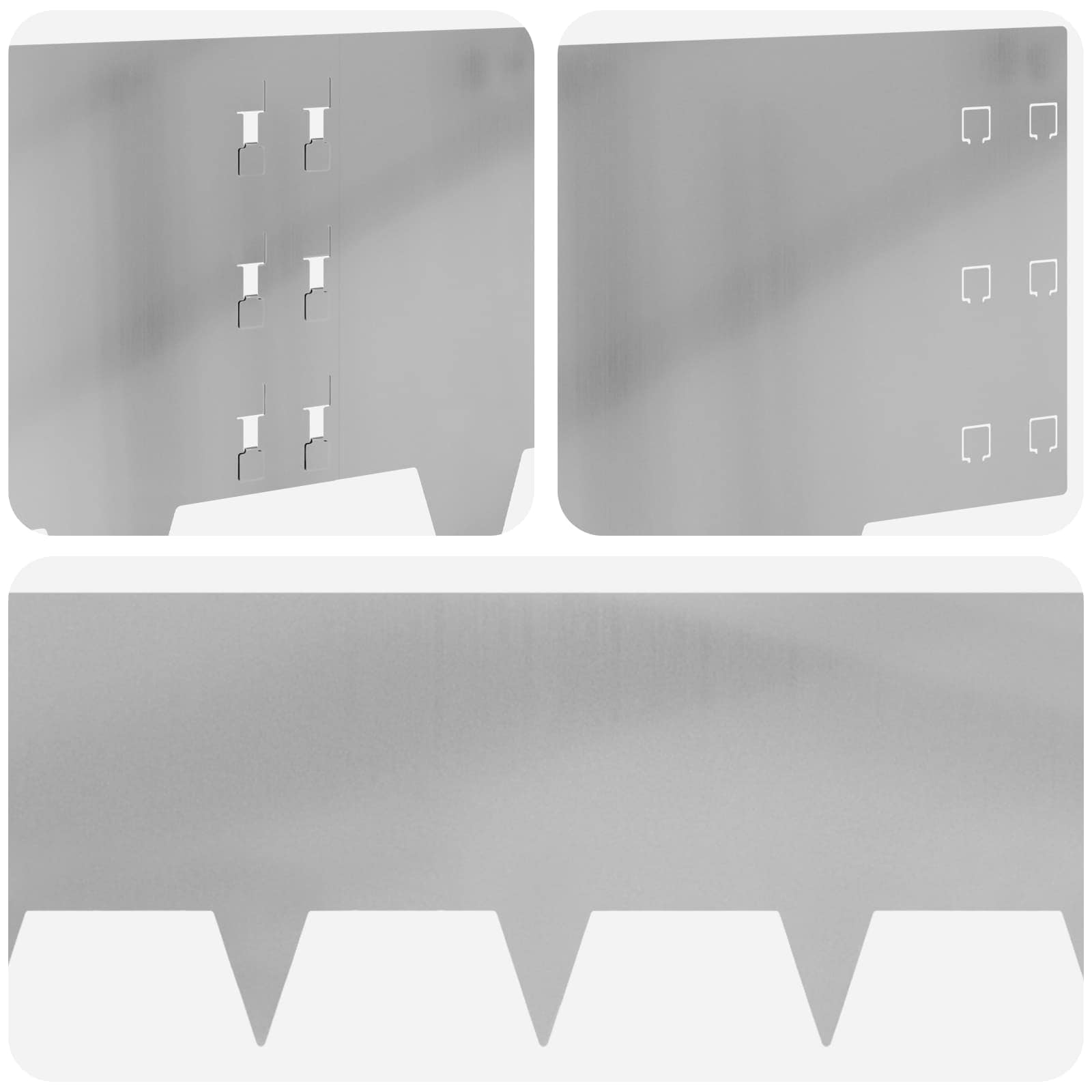 Ograda oko Travnjaka 10 pcs 100 x 30 cm Čelik Srebrna