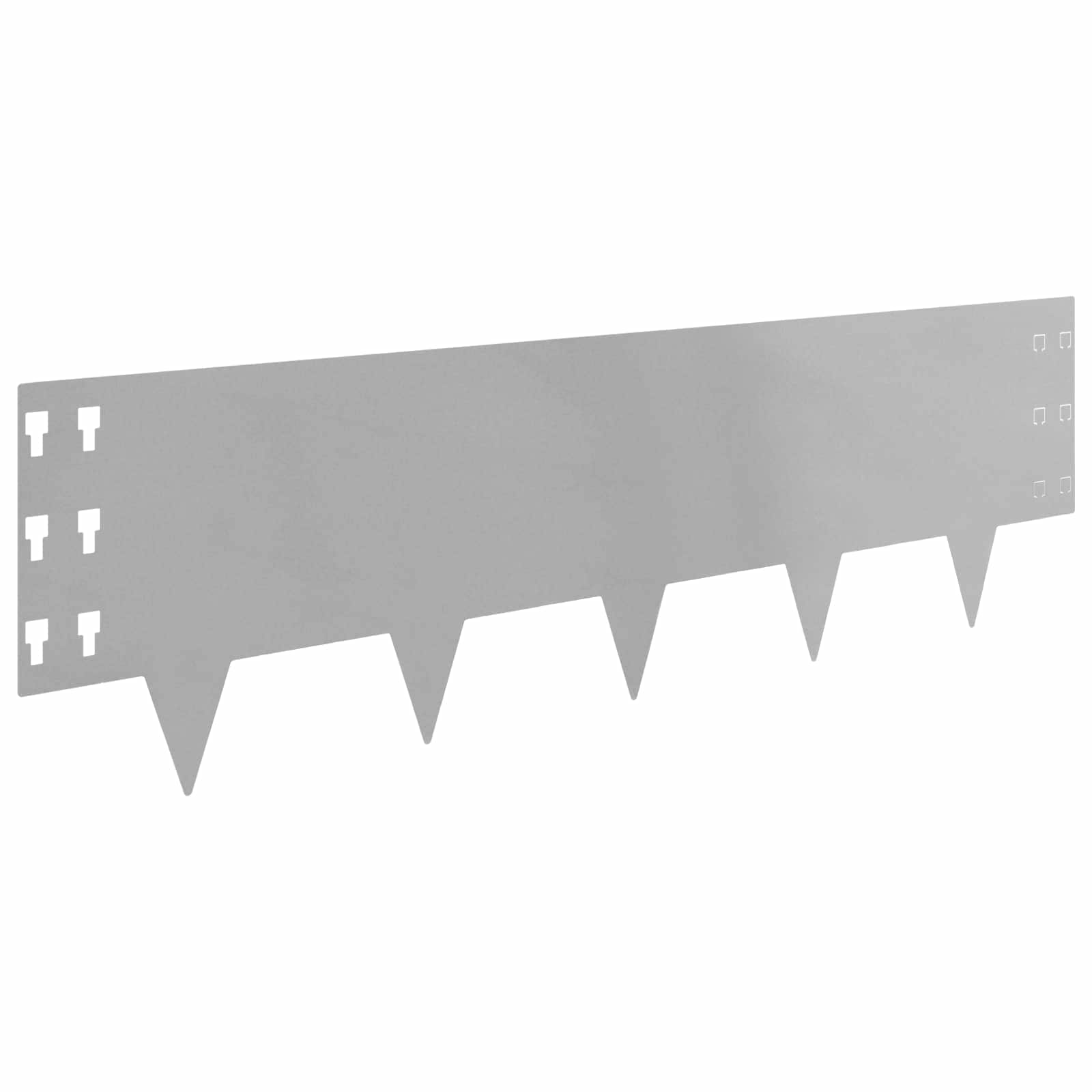 Ograda oko Travnjaka 10 pcs 100 x 30 cm Čelik Srebrna