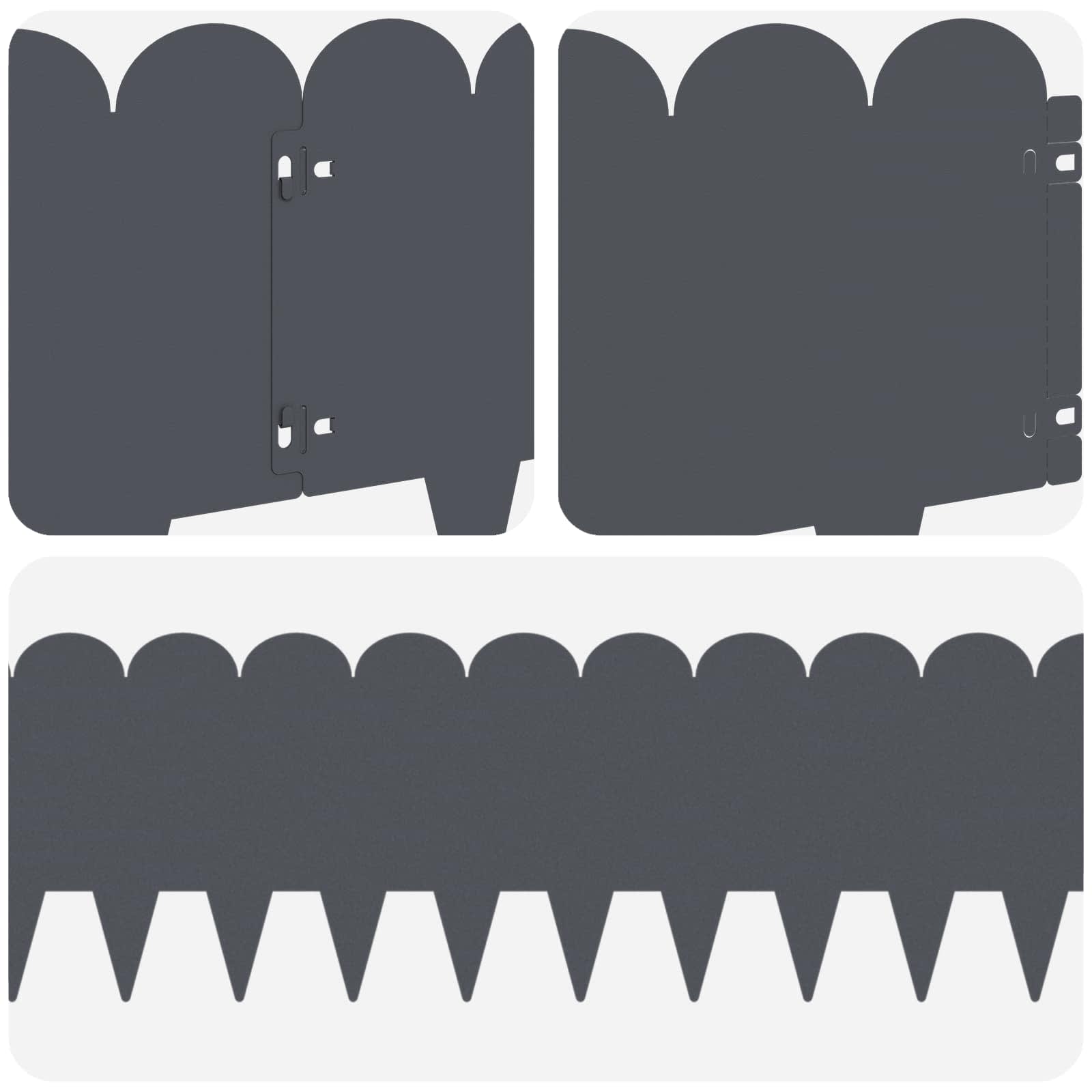 Ograda oko Travnjaka 30 pcs 103 x 25 cm Čelik Antracit