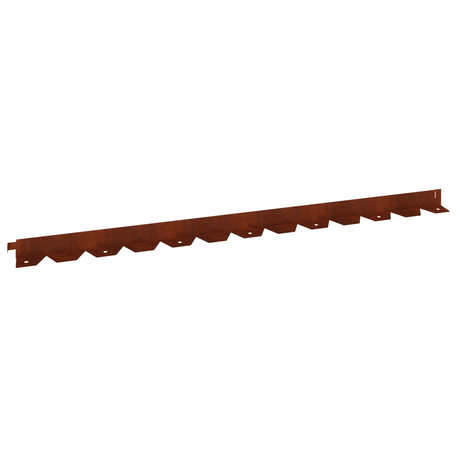 Ograda oko Travnjaka 10 pcs 102 x 4 x 4 cm Čelik Rđa