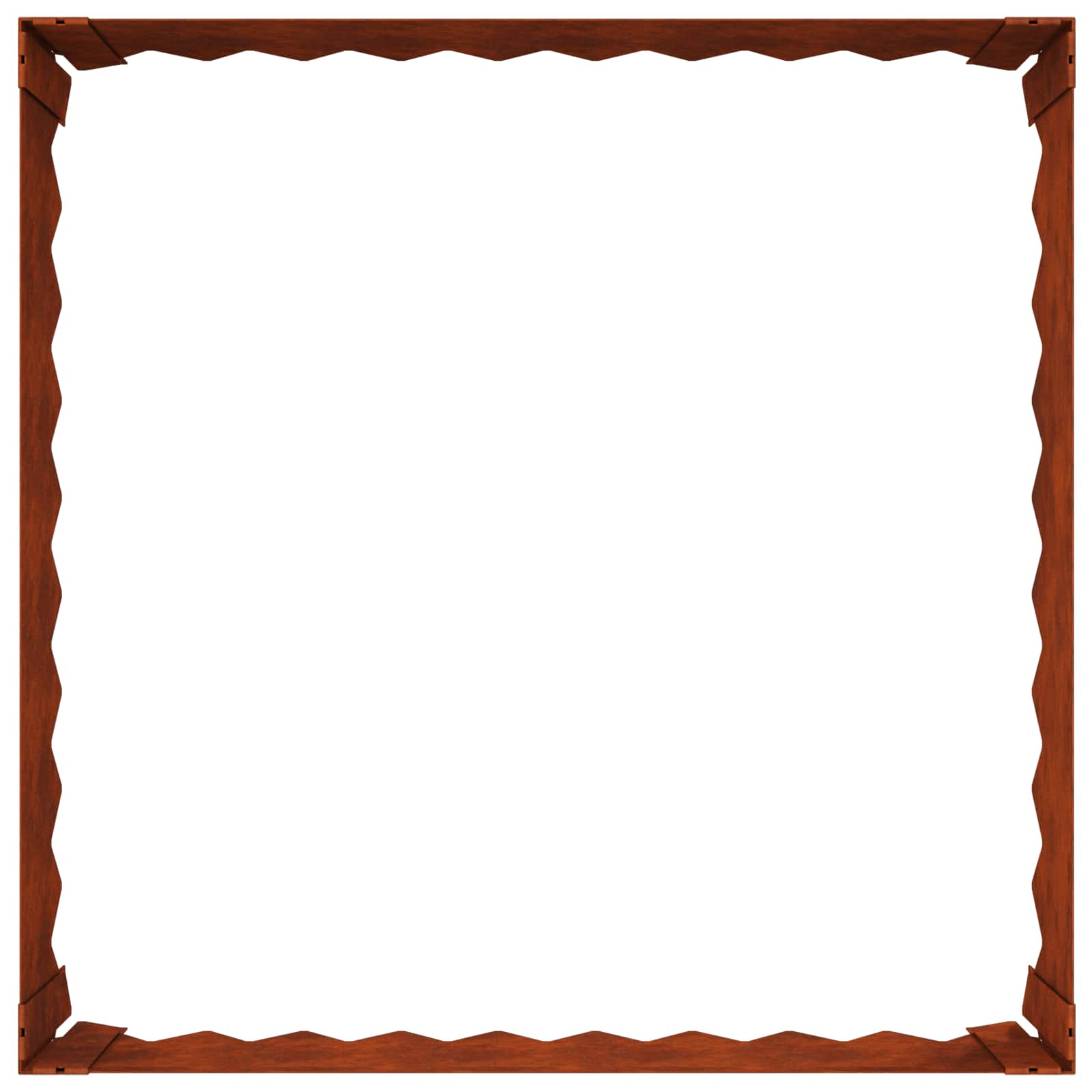 Ograda oko Travnjaka 4 pcs 60 x 60 x 20 cm Čelik Rđa