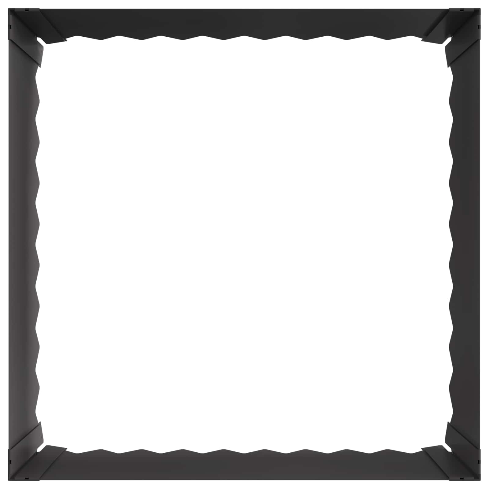 Ograda oko Travnjaka 4 pcs 60 x 60 x 35 cm Čelik Crna