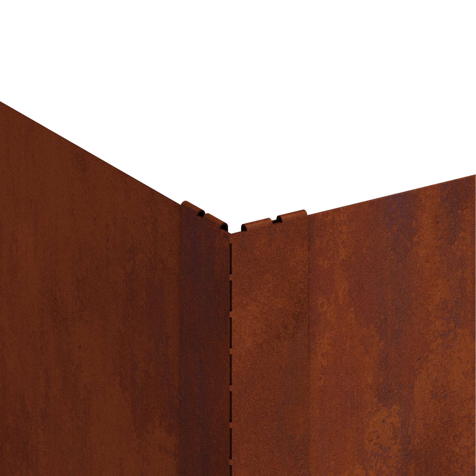 Ograda oko Travnjaka 4 pcs 100 x 100 x 35 cm Čelik Rđa