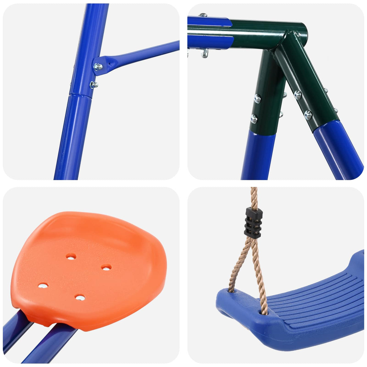 Set vanjskih ljuljački Šareni 263 x 185 x 185 cm Čelik i PE
