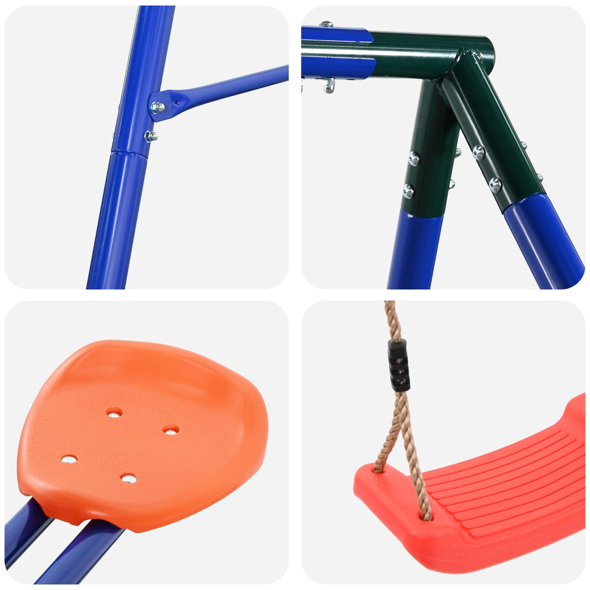 Set vanjskih ljuljački Šareni 263 x 185 x 185 cm Čelik i PE