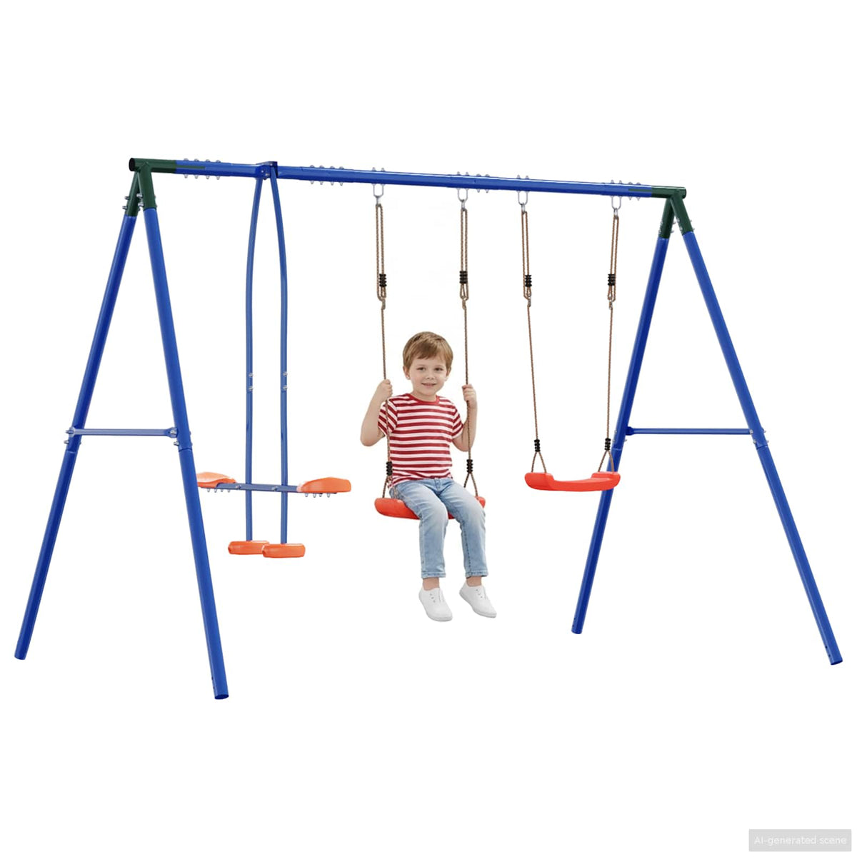 Set vanjskih ljuljački Šareni 263 x 185 x 185 cm Čelik i PE