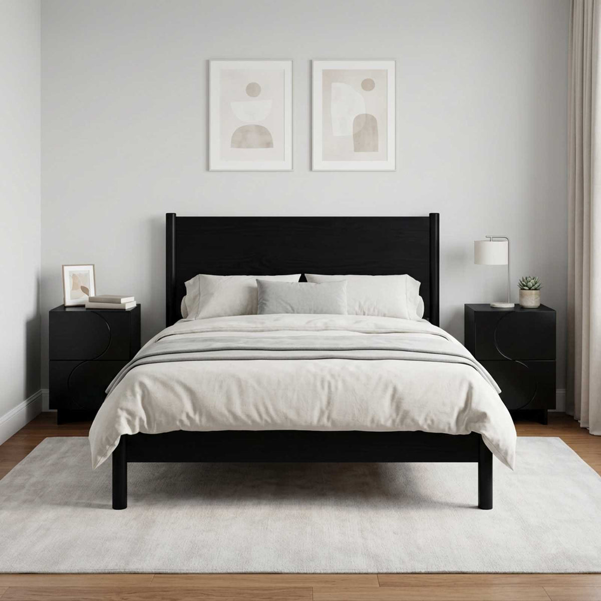 Noćni ormar 2 kom. Crna 33,5 x 34,5 x 50 cm Konstruirano drvo