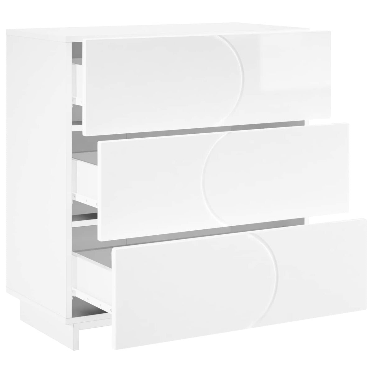 Komoda Bijela visokog sjaja Konstruirano drvo 70 x 38 x 75 cm