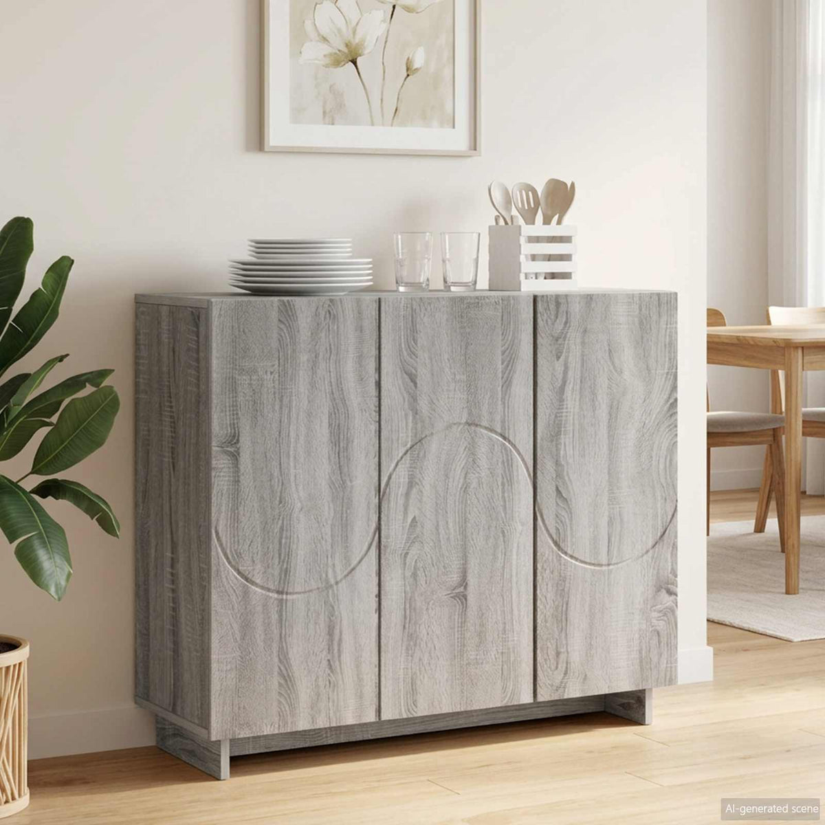 Komoda Siva Sonoma 85,5 x 31 x 75 cm Konstruirano drvo