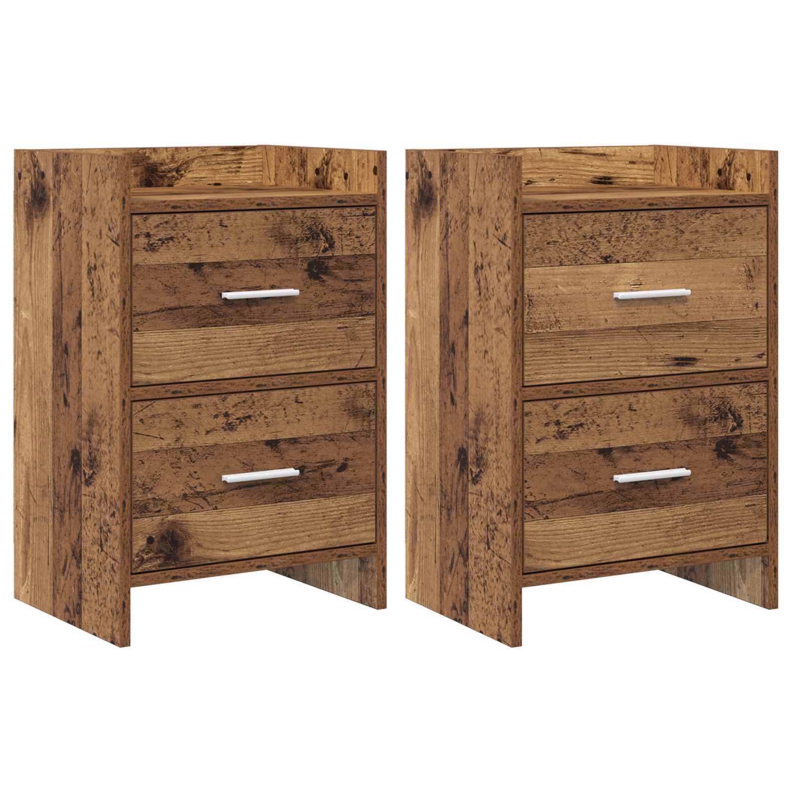 Noćni ormarići 2 pcs Staro drvo 40 x 30 x 60 cm