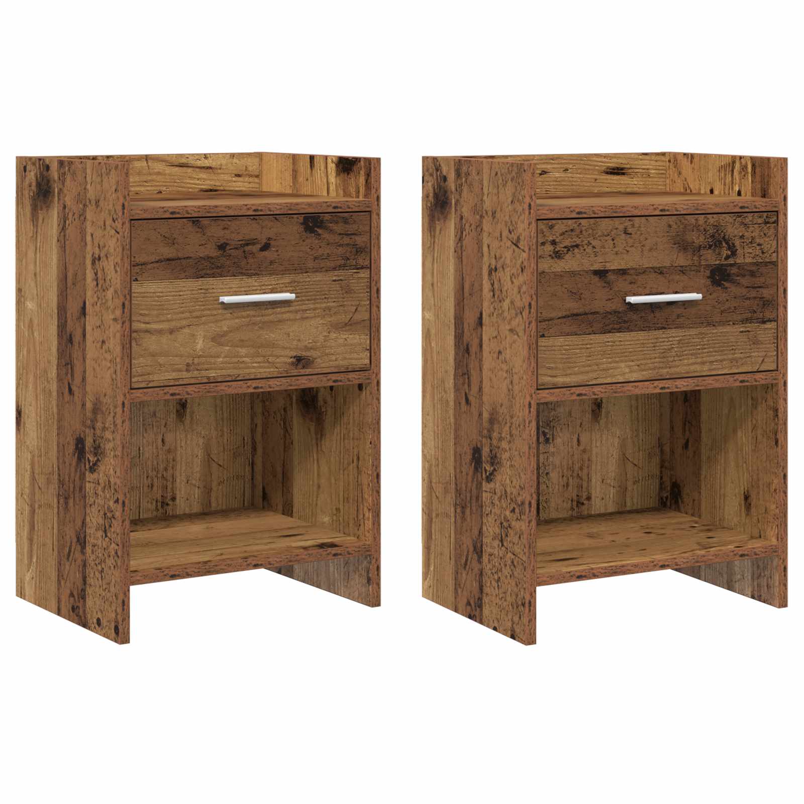 Noćni ormarići 2 pcs Staro drvo 40 x 30 x 60 cm
