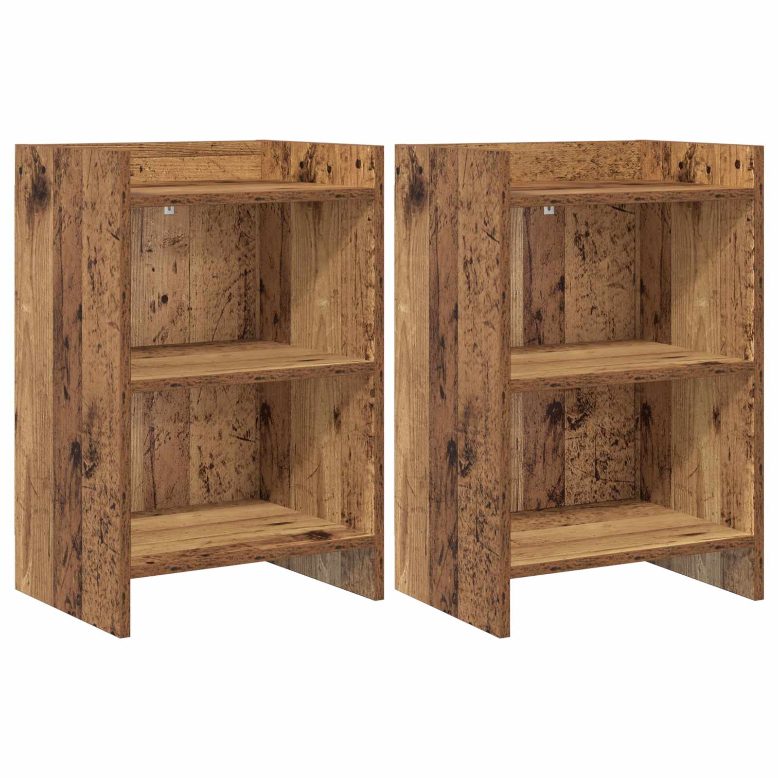 Noćni ormarići 2 pcs Staro drvo 40 x 30 x 60 cm