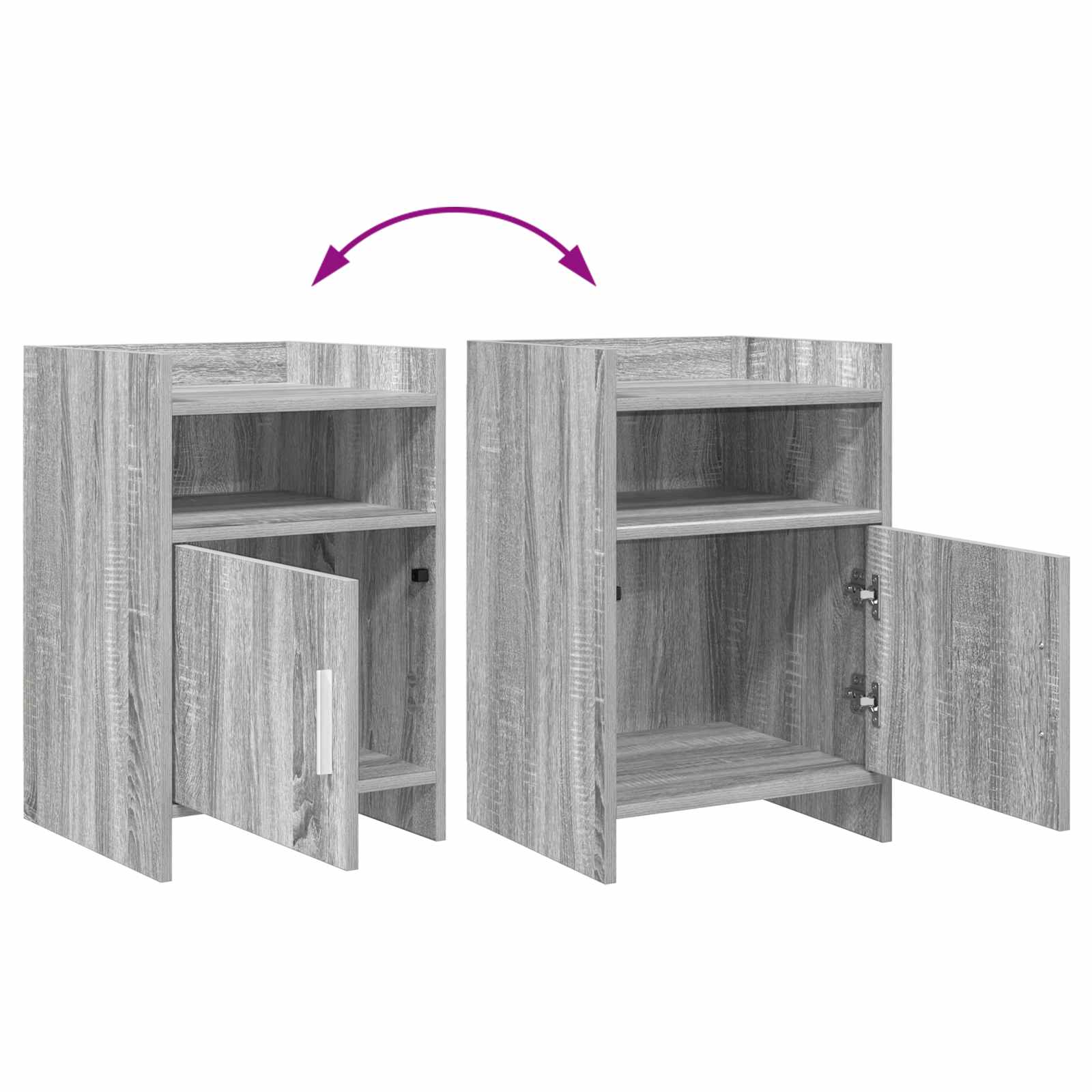 Noćni ormarići 2 pcs Siva Sonoma 40 x 36 x 60 cm