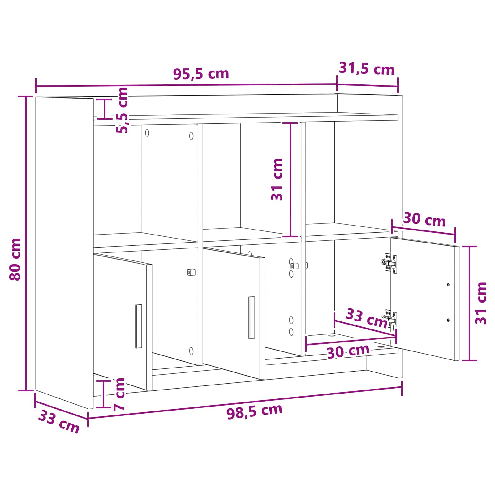 Kreveta Betonska siva 98,5 x 33 x 80 cm Konstruirano drvo