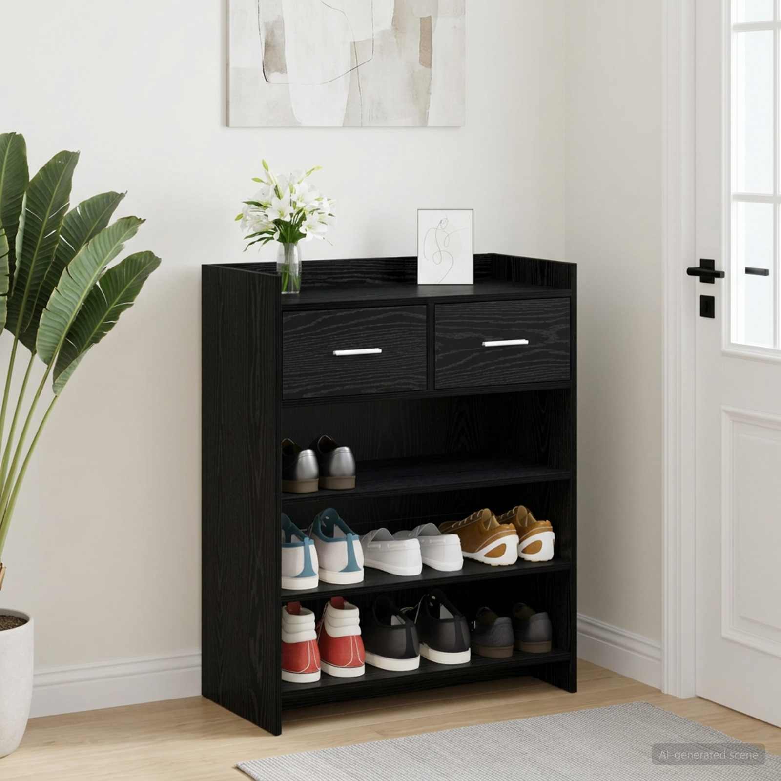 Ormar za cipele Crni hrast 73,5 x 36 x 92 cm Konstruirano drvo