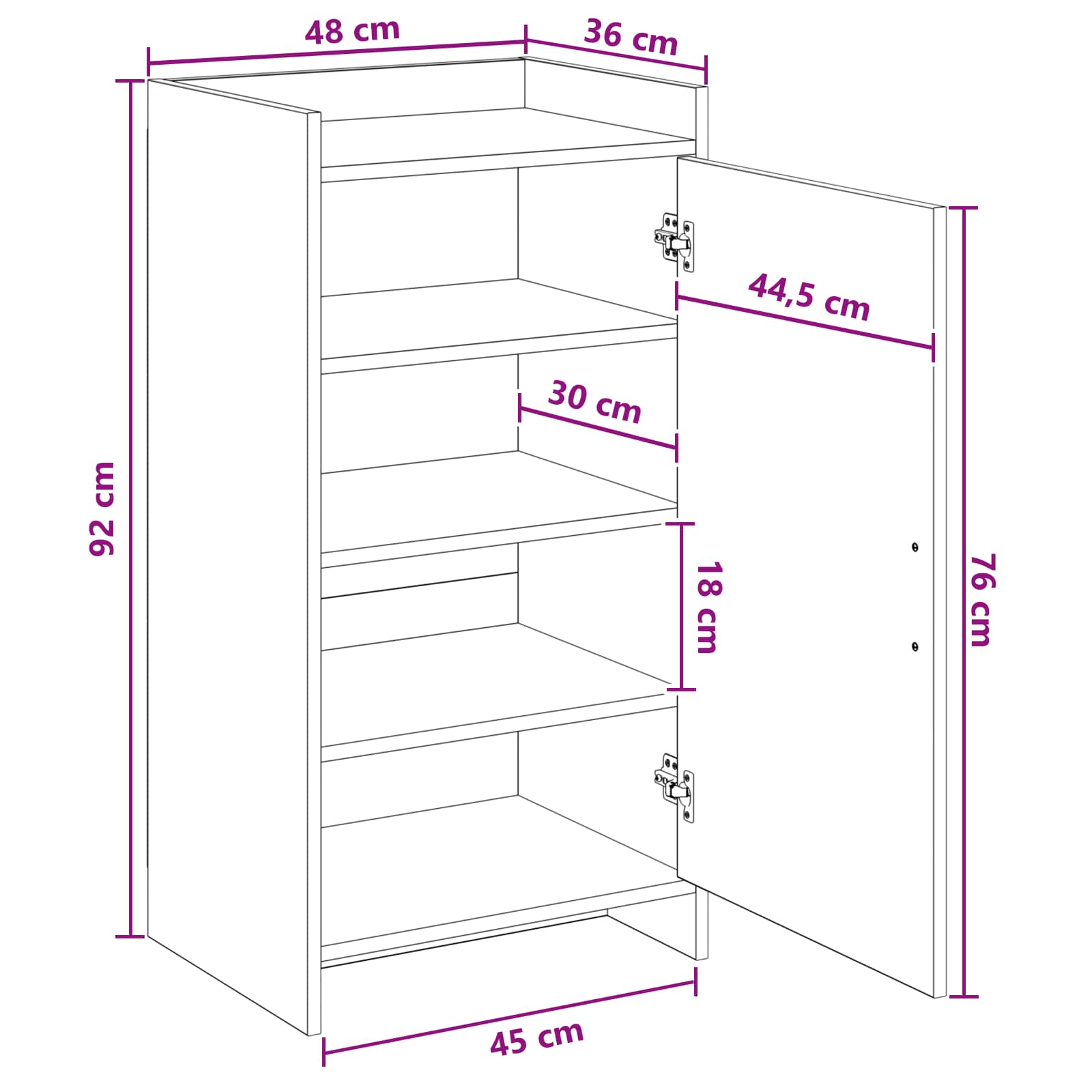 Ormar za cipele Hrast sonoma 48 x 36 x 92 cm Konstruirano drvo