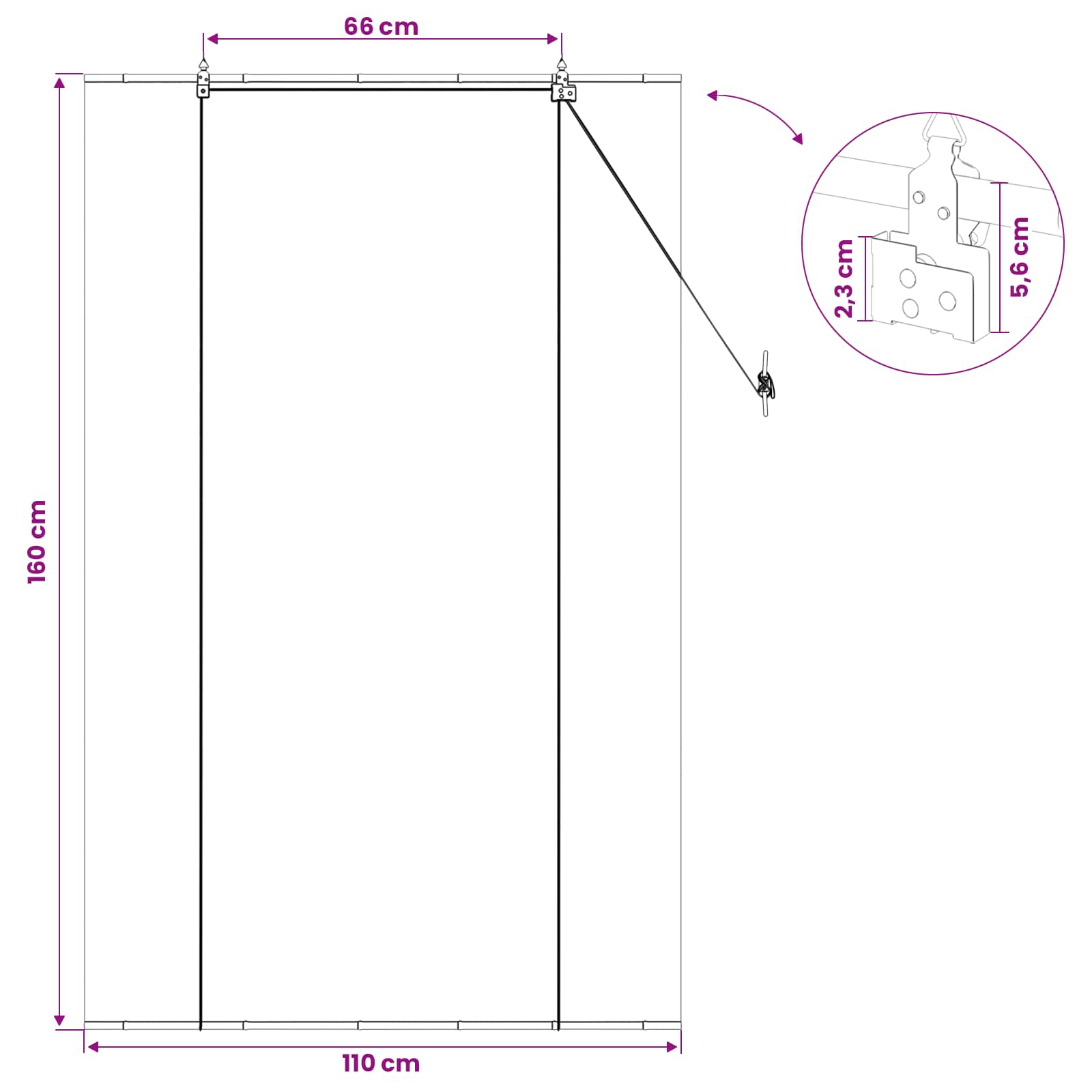 Rolo zavjesa Prirodna 110 x 160 cm Bambus