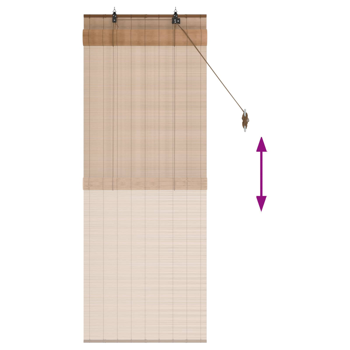 Rolo zavjesa Smeđa 50 x 160 cm Bambus