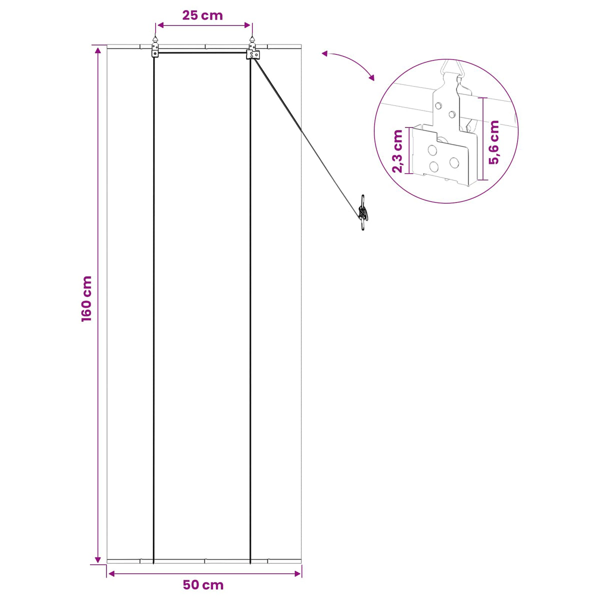 Rolo zavjesa Smeđa 50 x 160 cm Bambus