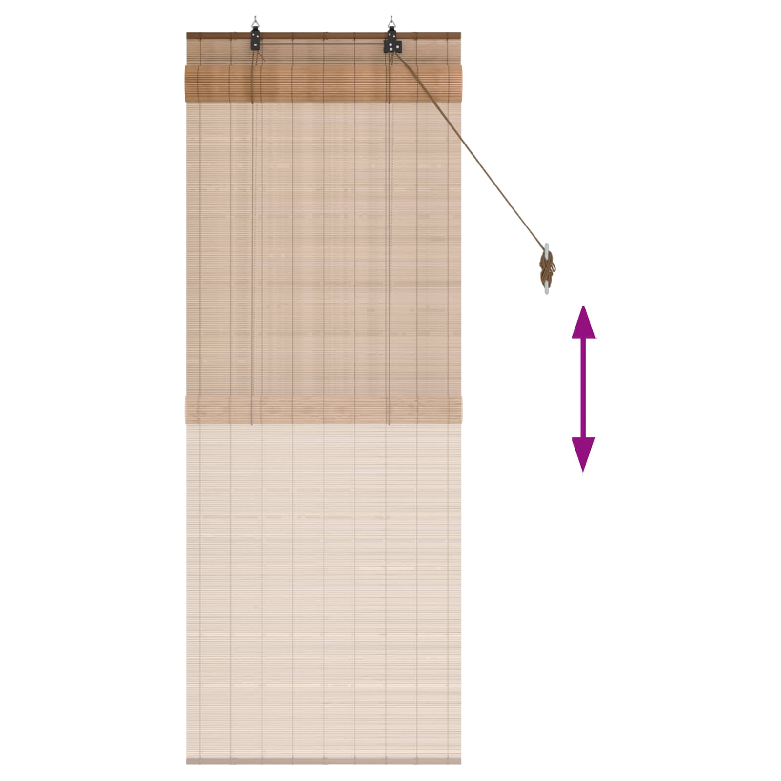 Rolo zavjesa Smeđa 60 x 160 cm Bambus