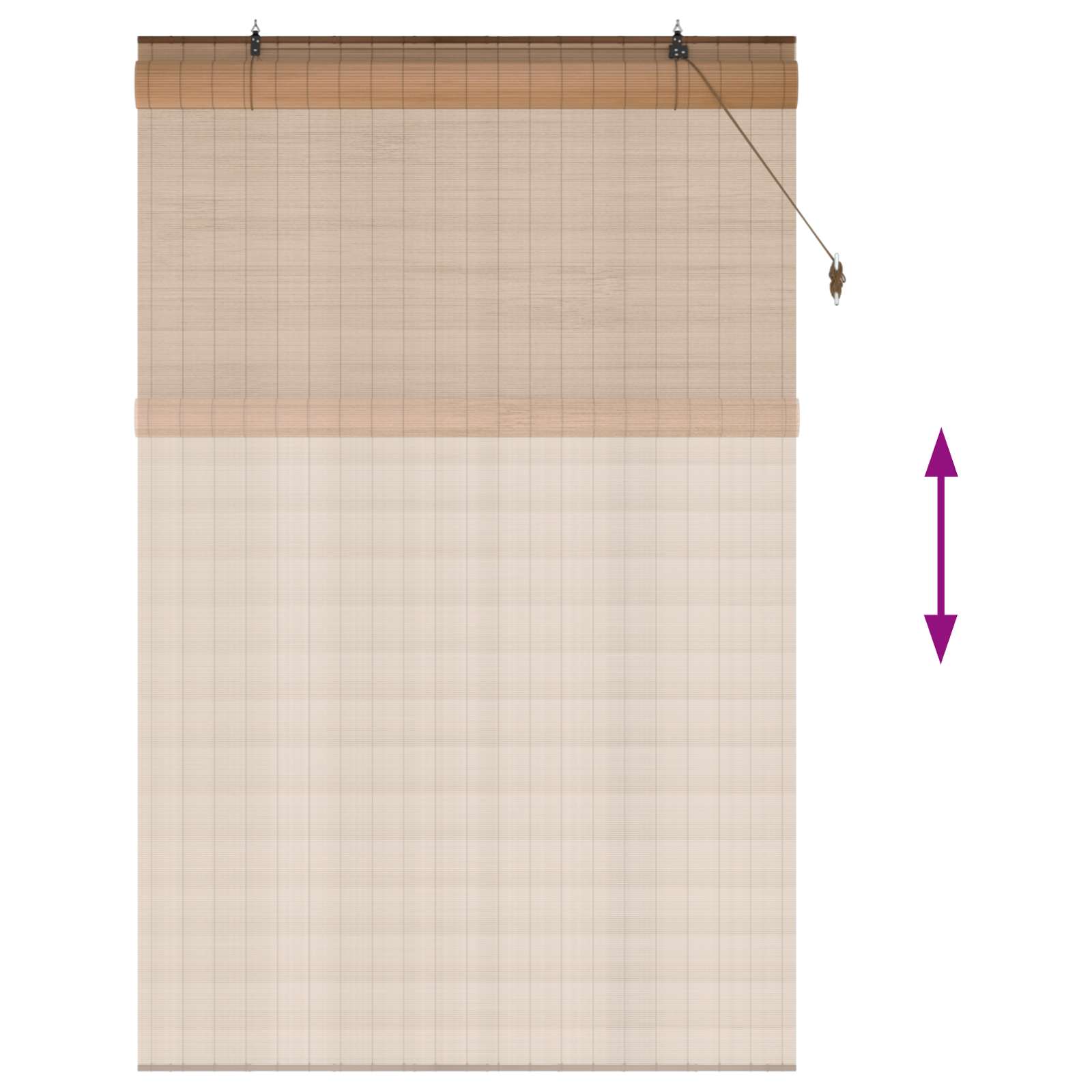 Rolo zavjesa Smeđa 130 x 220 cm Bambus