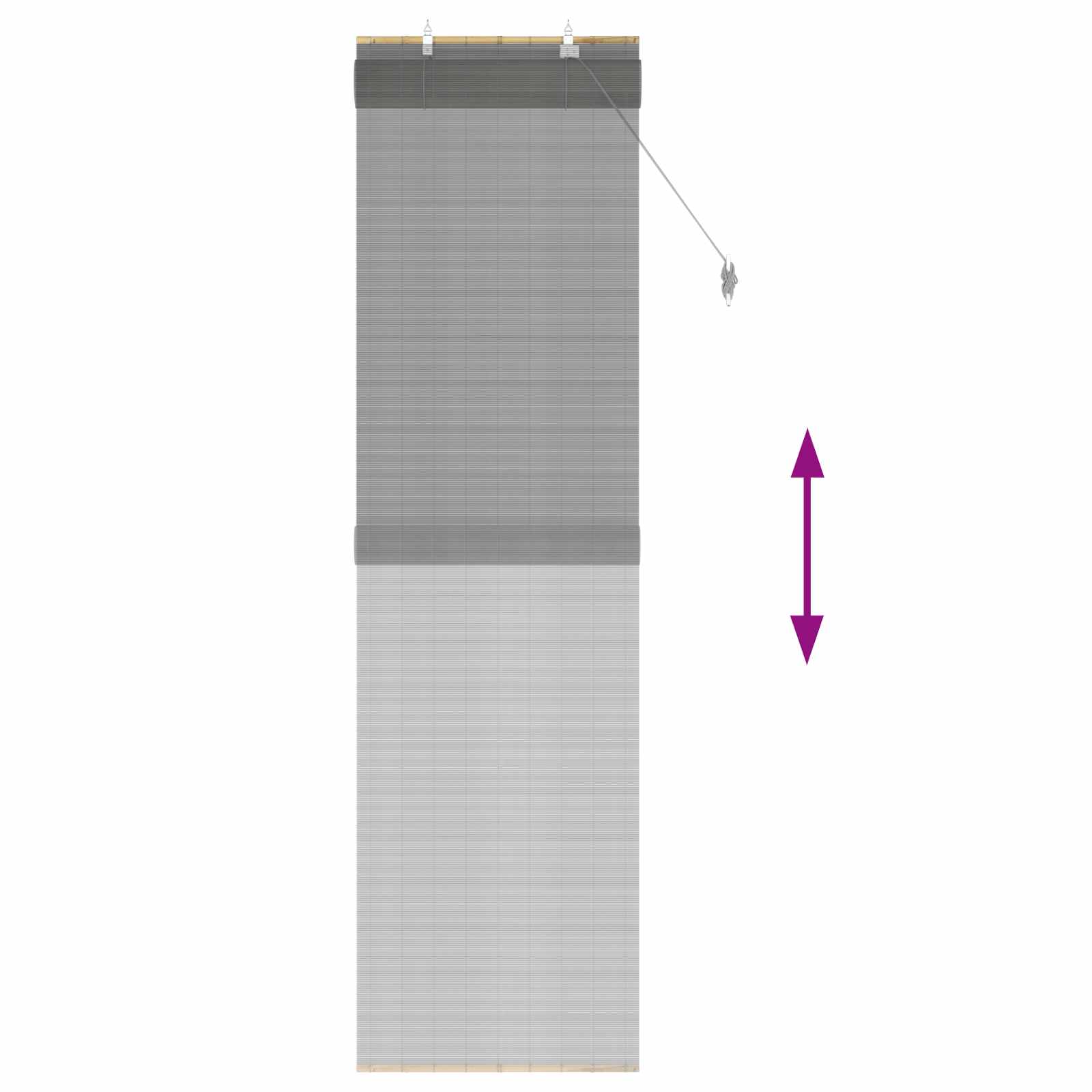 Rolo zavjesa Siva 40 x 220 cm Bambus