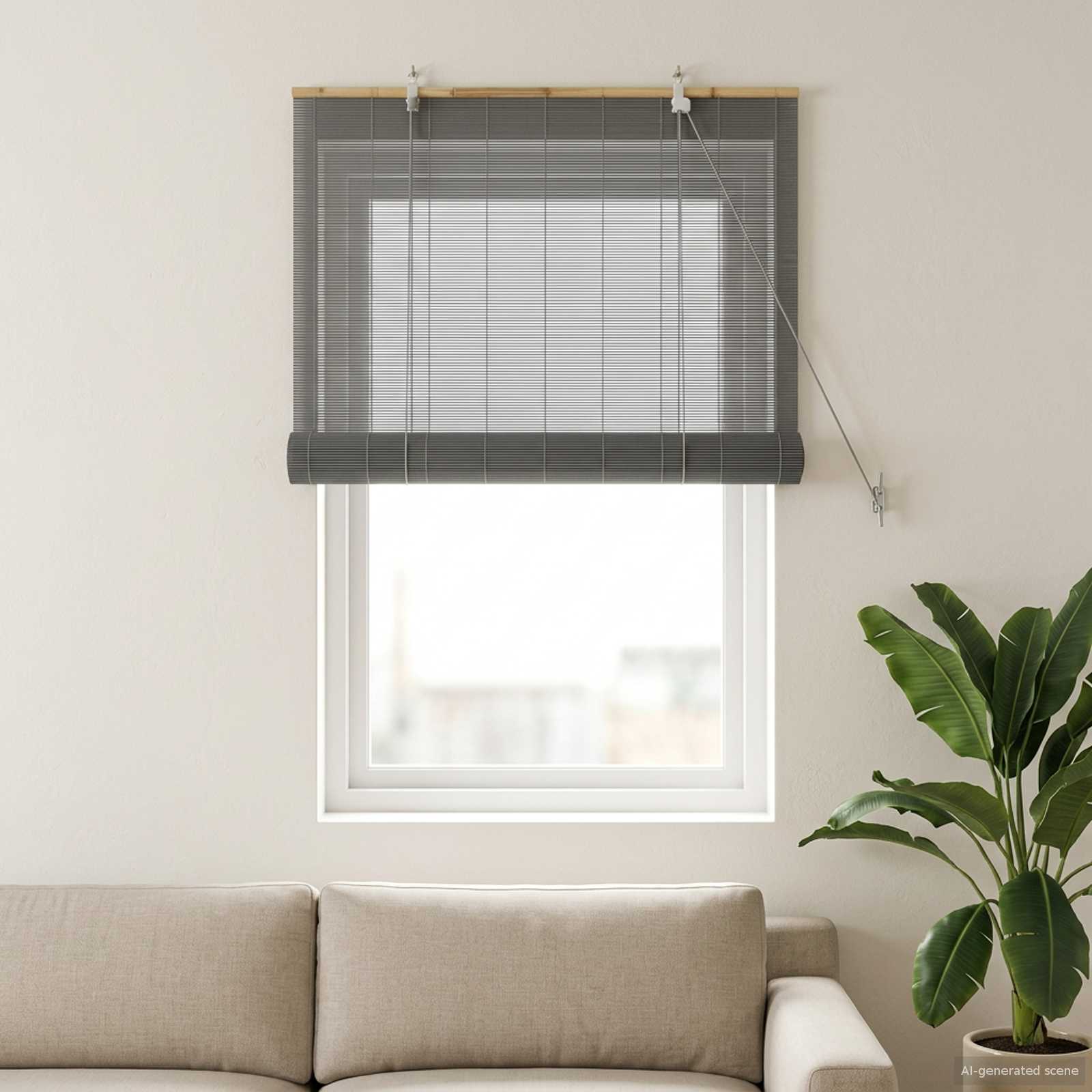 Rolo zavjesa Siva 60 x 160 cm Bambus