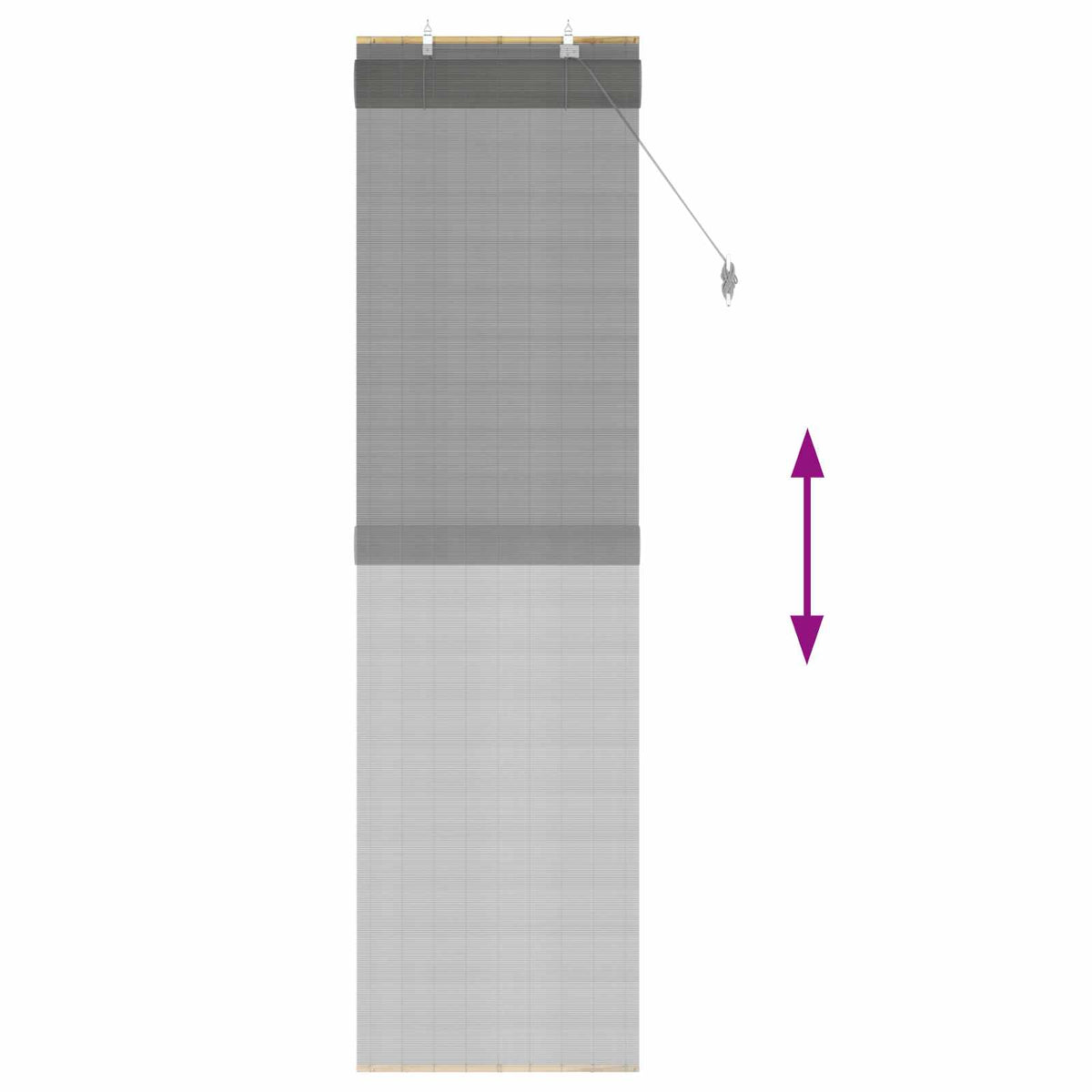 Rolo zavjesa Siva 70 x 220 cm Bambus