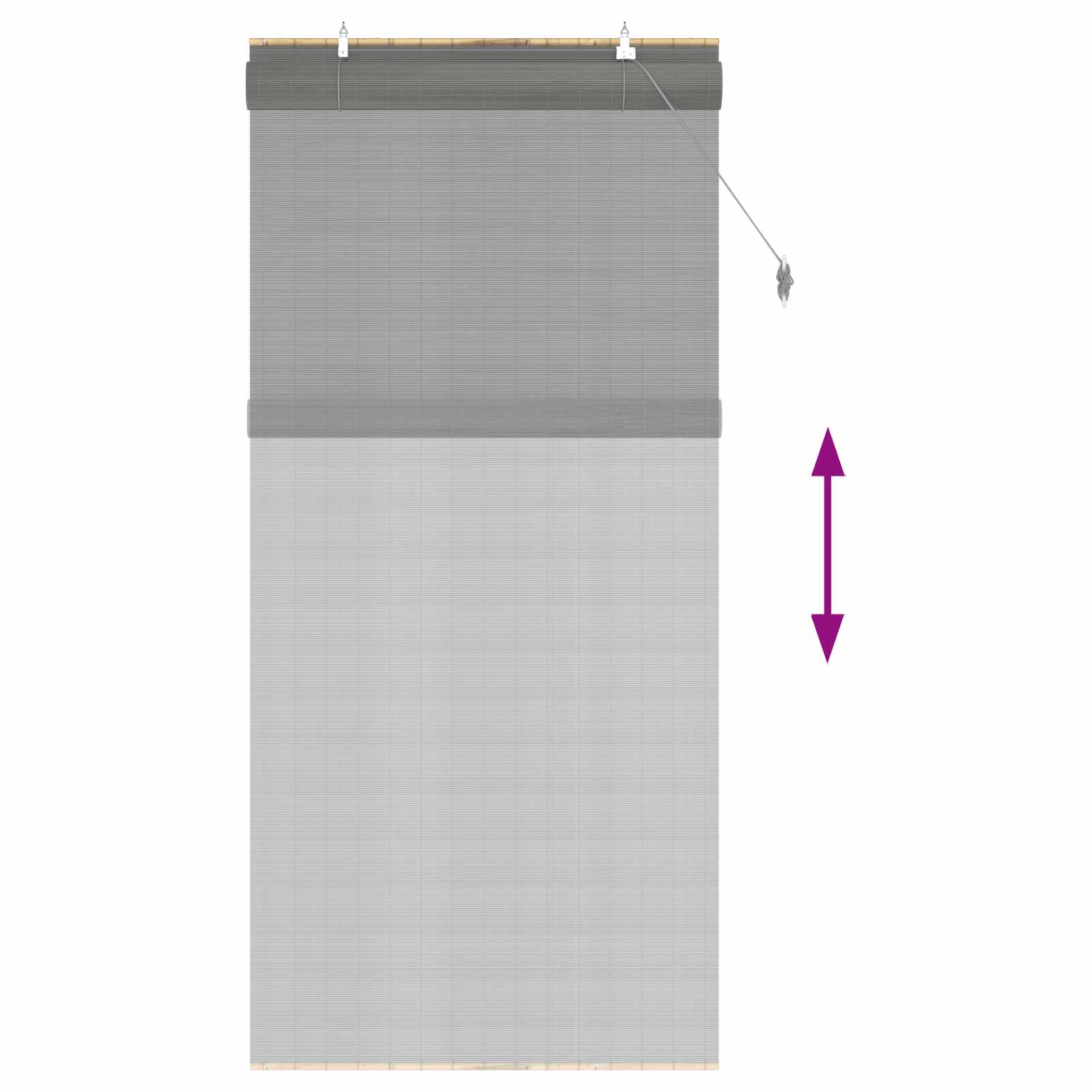 Rolo zavjesa Siva 100 x 220 cm Bambus