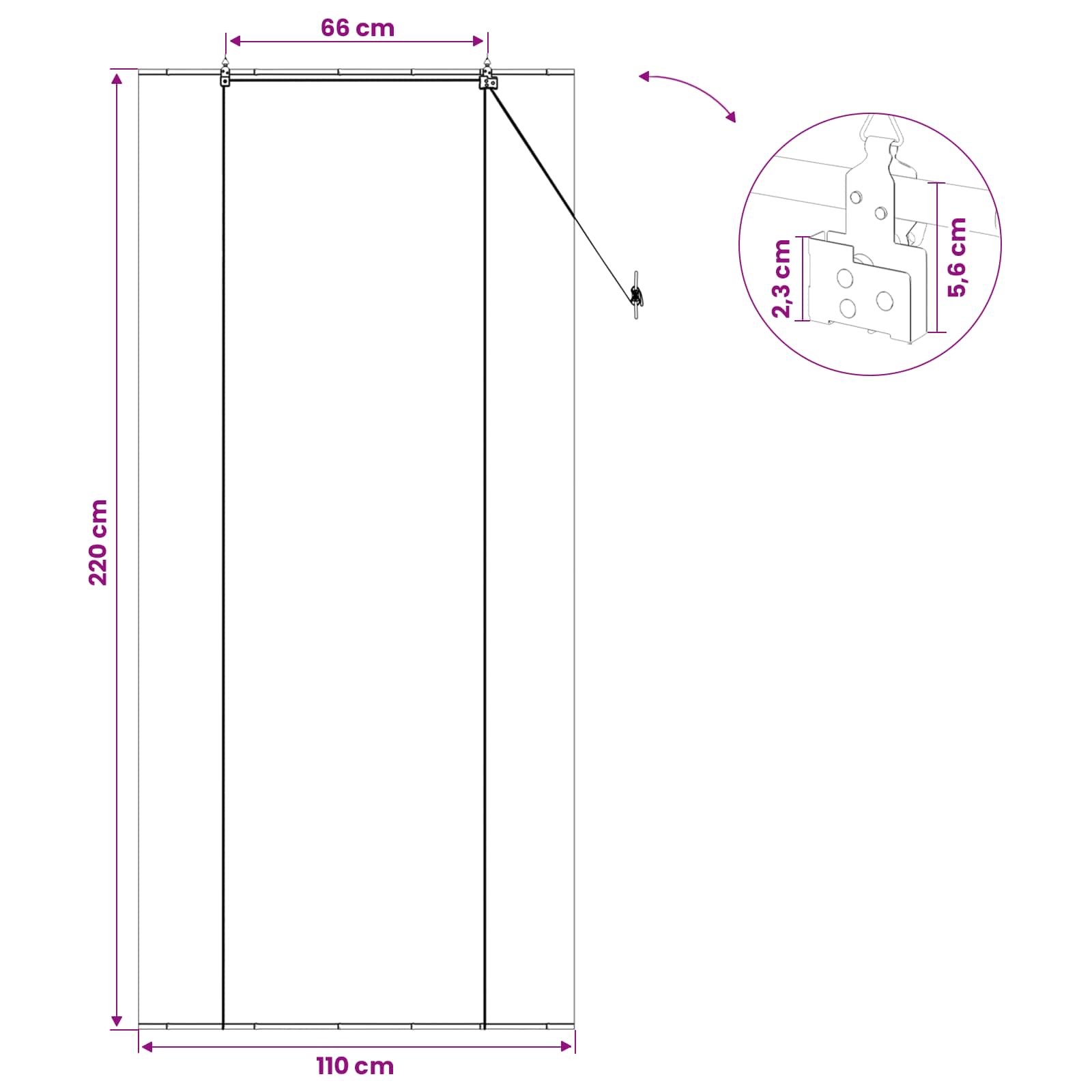 Rolo zavjesa Siva 110 x 220 cm Bambus