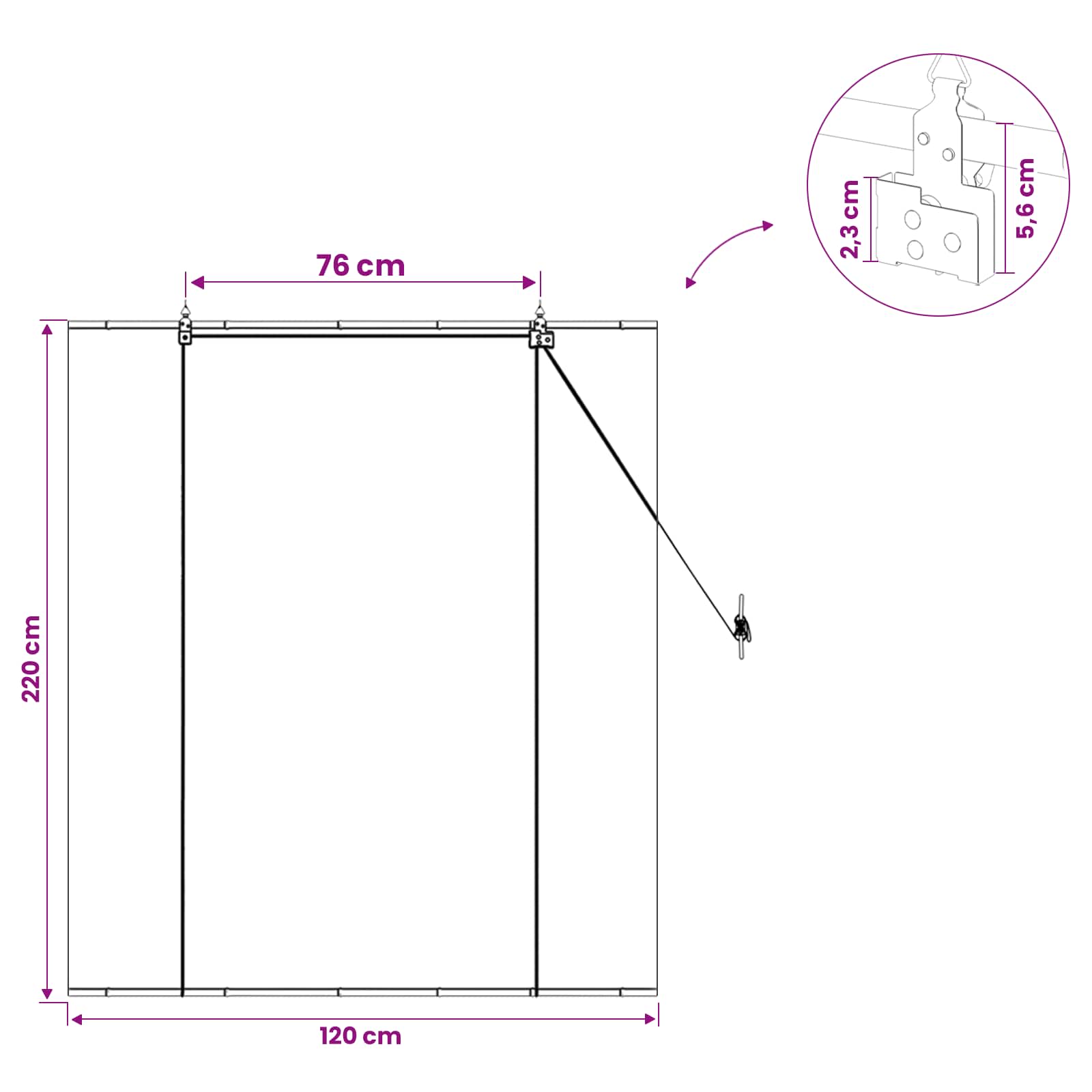 Rolo zavjesa Siva 120 x 160 cm Bambus