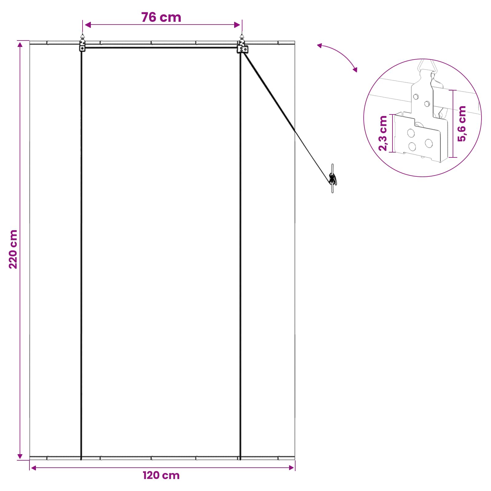 Rolo zavjesa Siva 120 x 220 cm Bambus