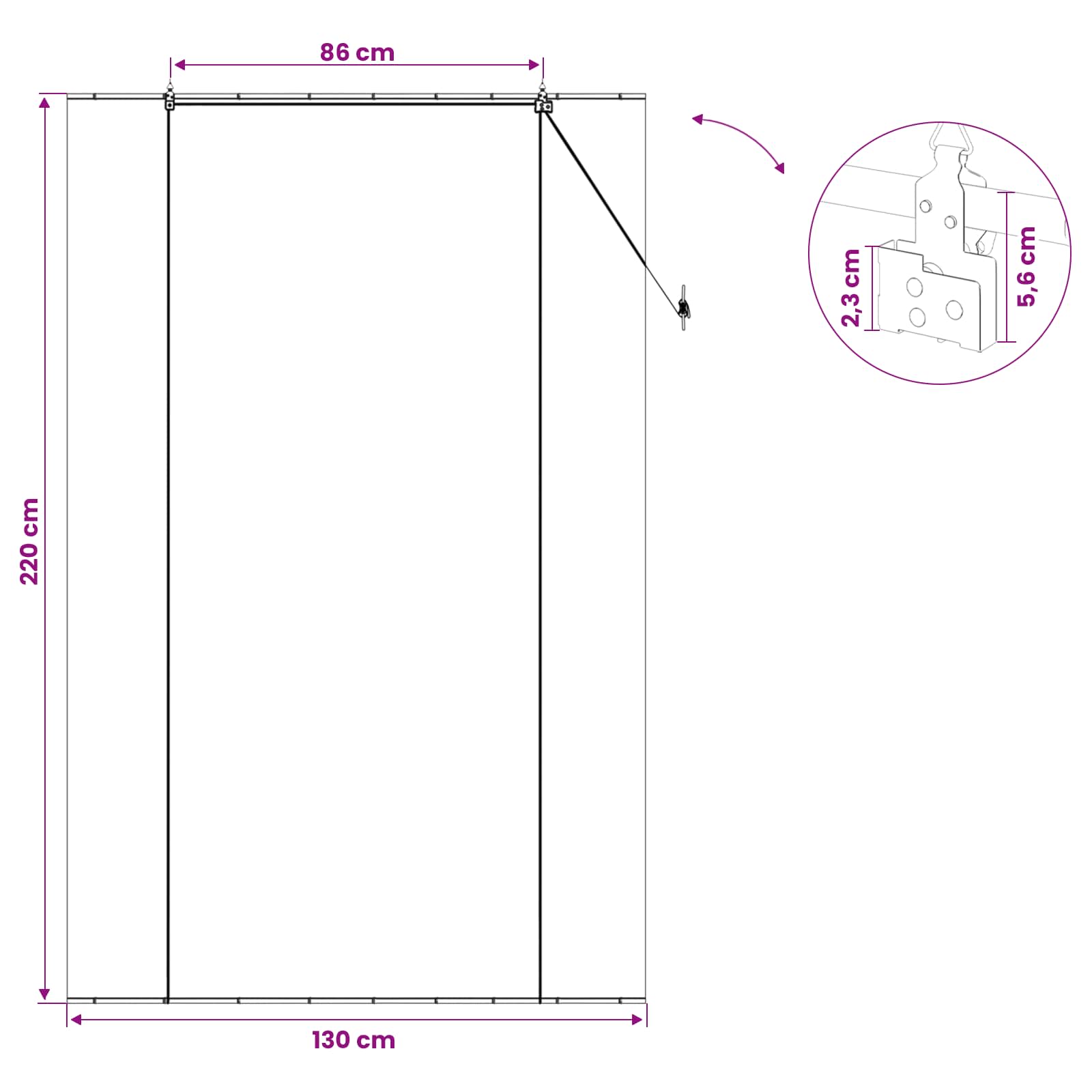 Rolo zavjesa Siva 130 x 220 cm Bambus