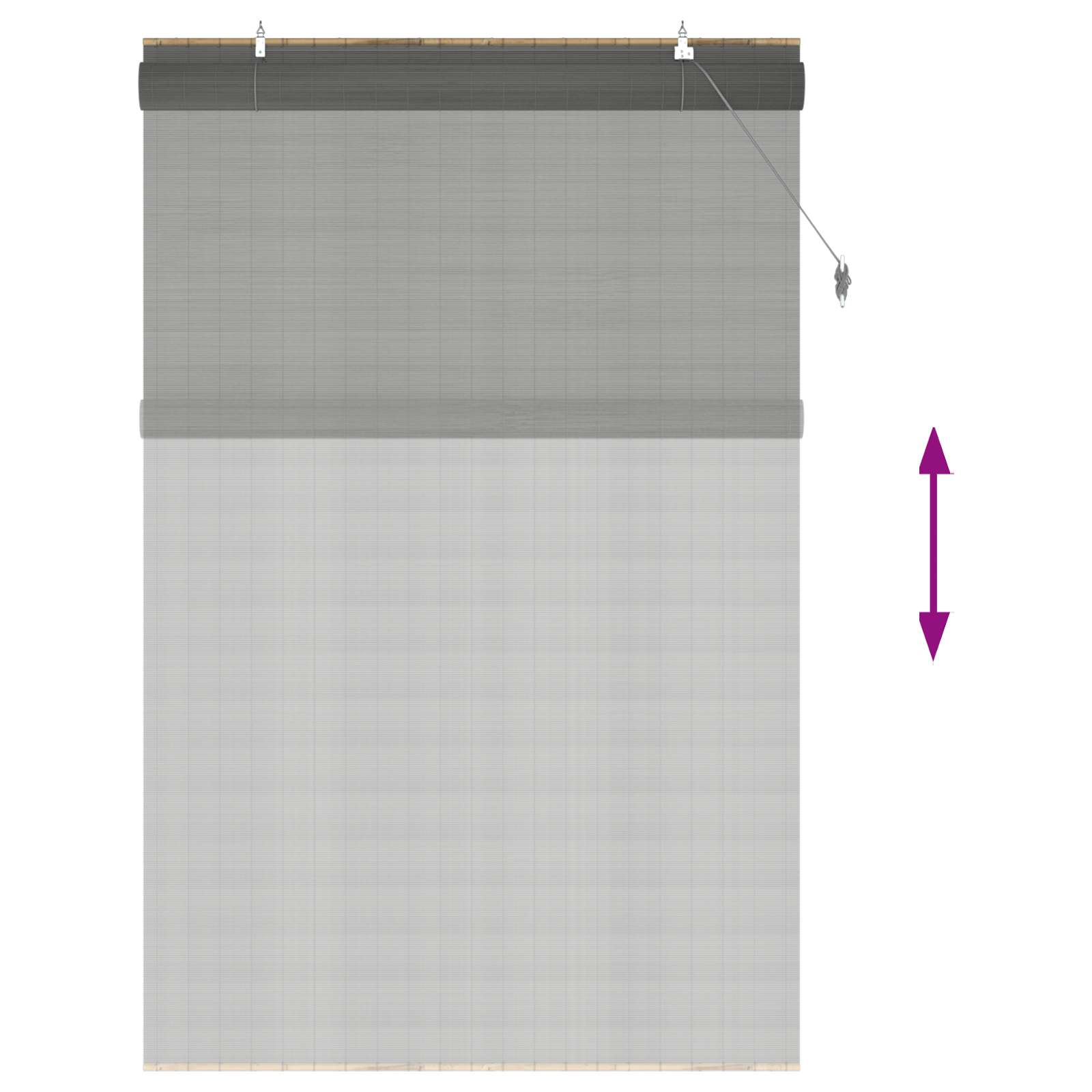 Rolo zavjesa Siva 140 x 220 cm Bambus