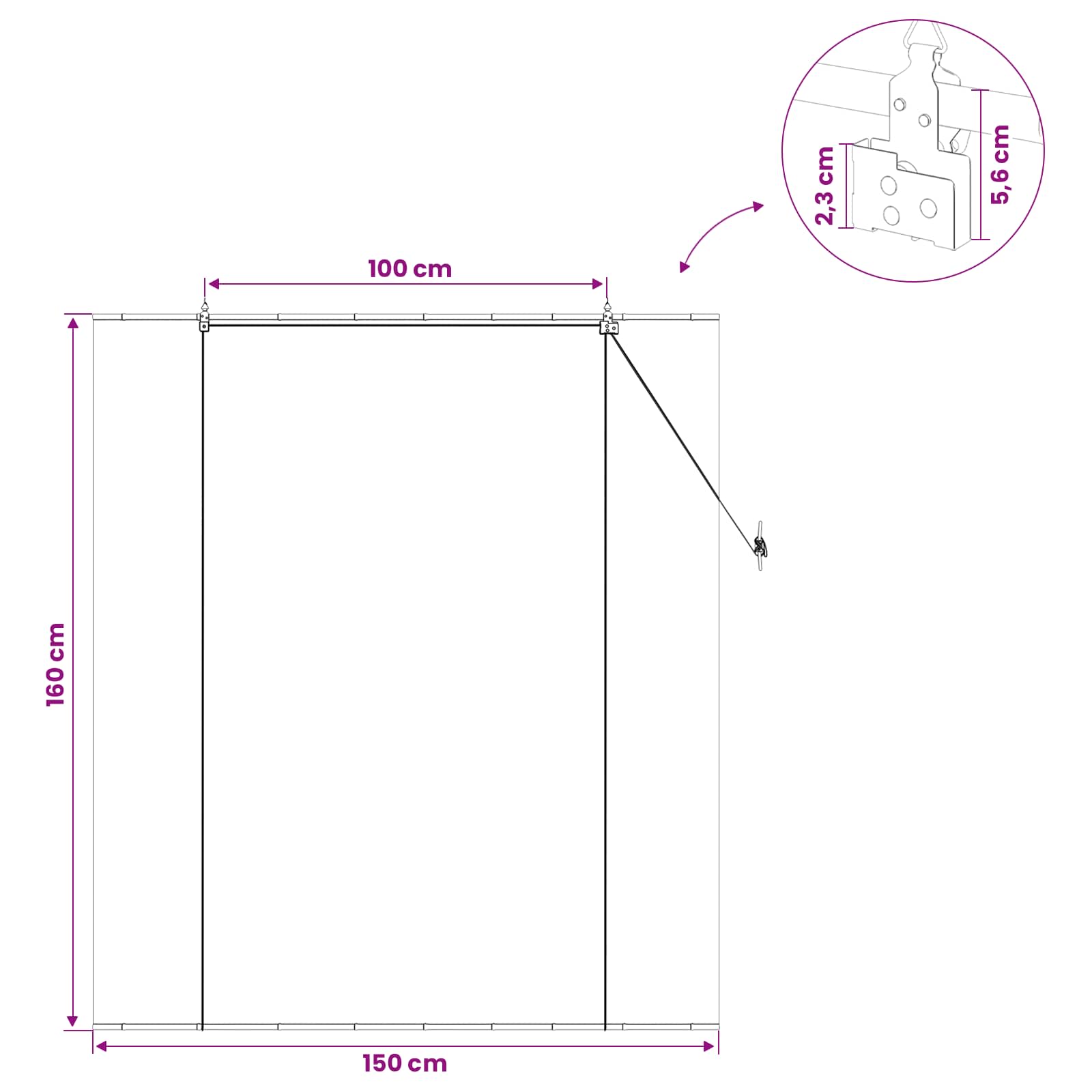 Rolo zavjesa Siva 150 x 160 cm Bambus