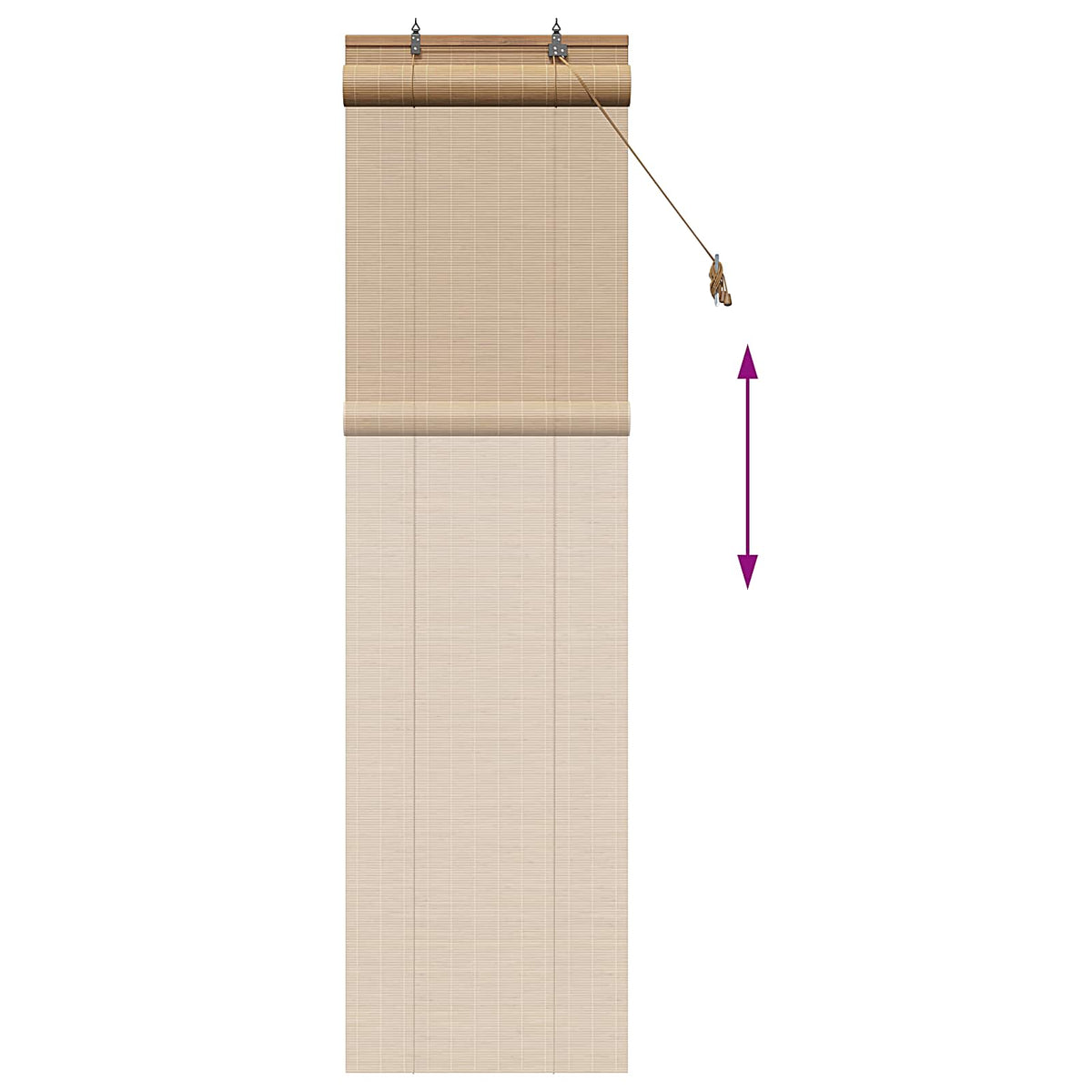 Rolo zavjesa Smeđa 40 x 220 cm Bambus