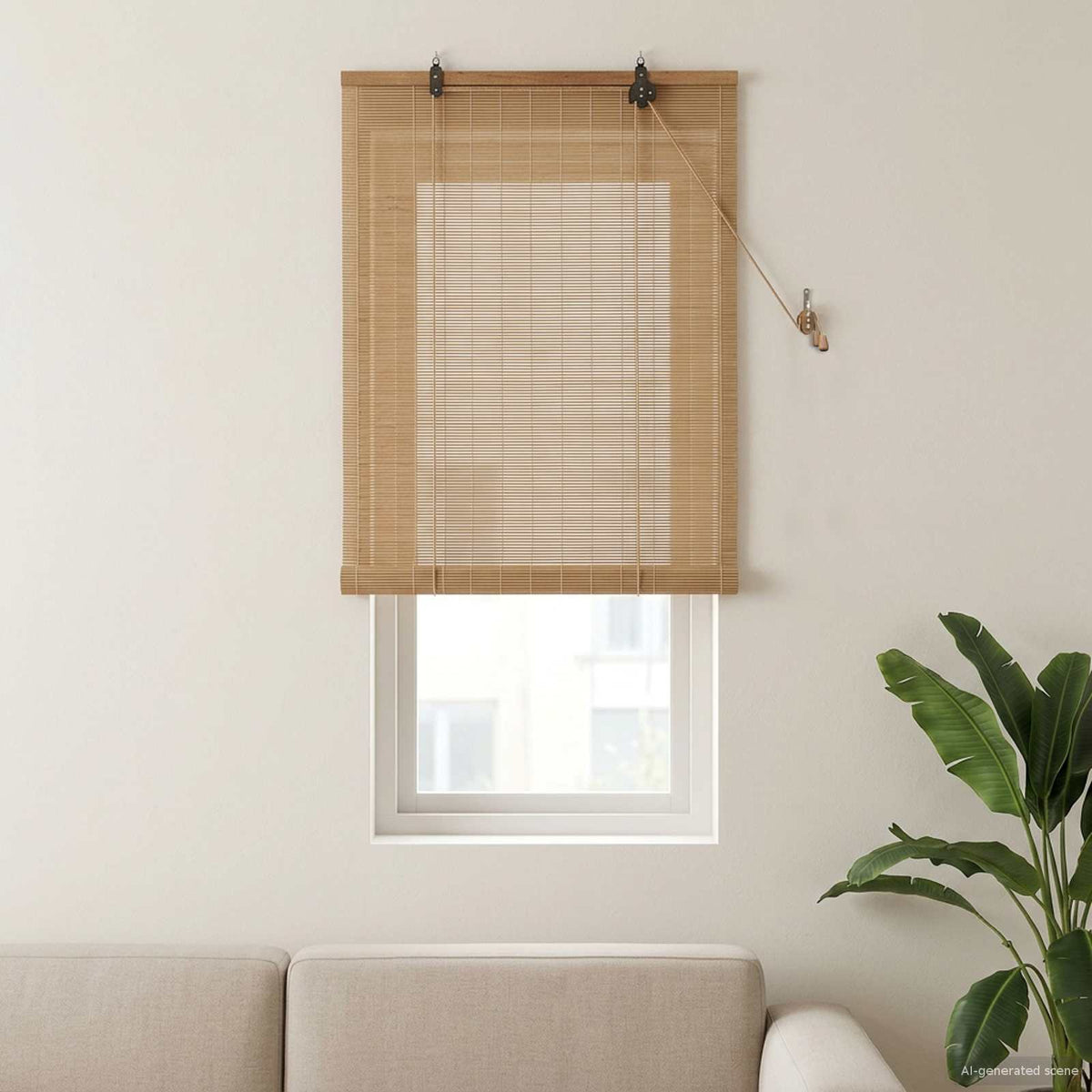Rolo zavjesa Smeđa 50 x 160 cm Bambus