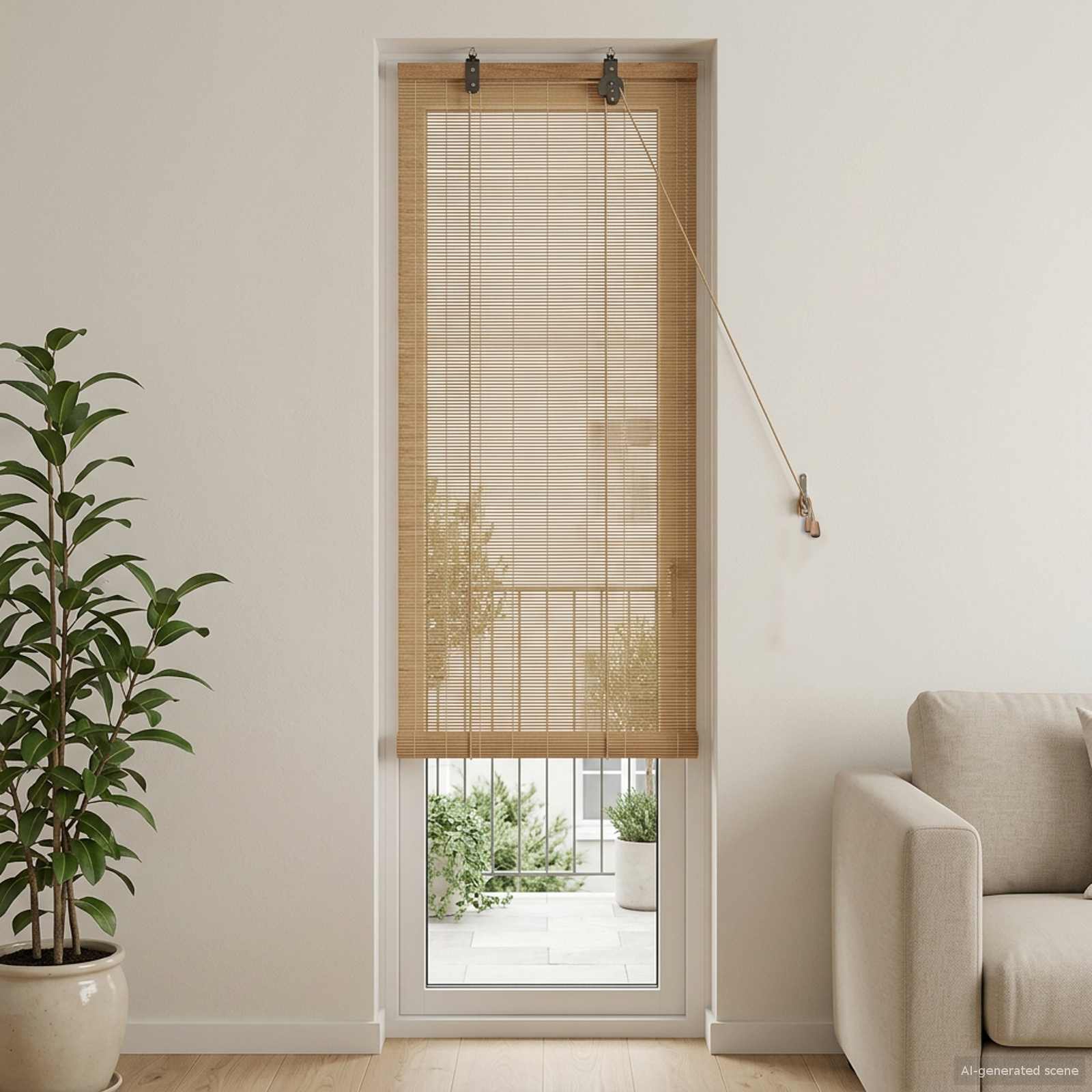 Rolo zavjesa Smeđa 70 x 220 cm Bambus